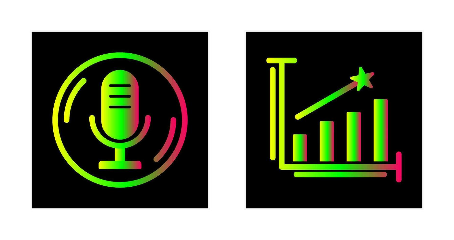 Microphone and Line Bars Icon vector
