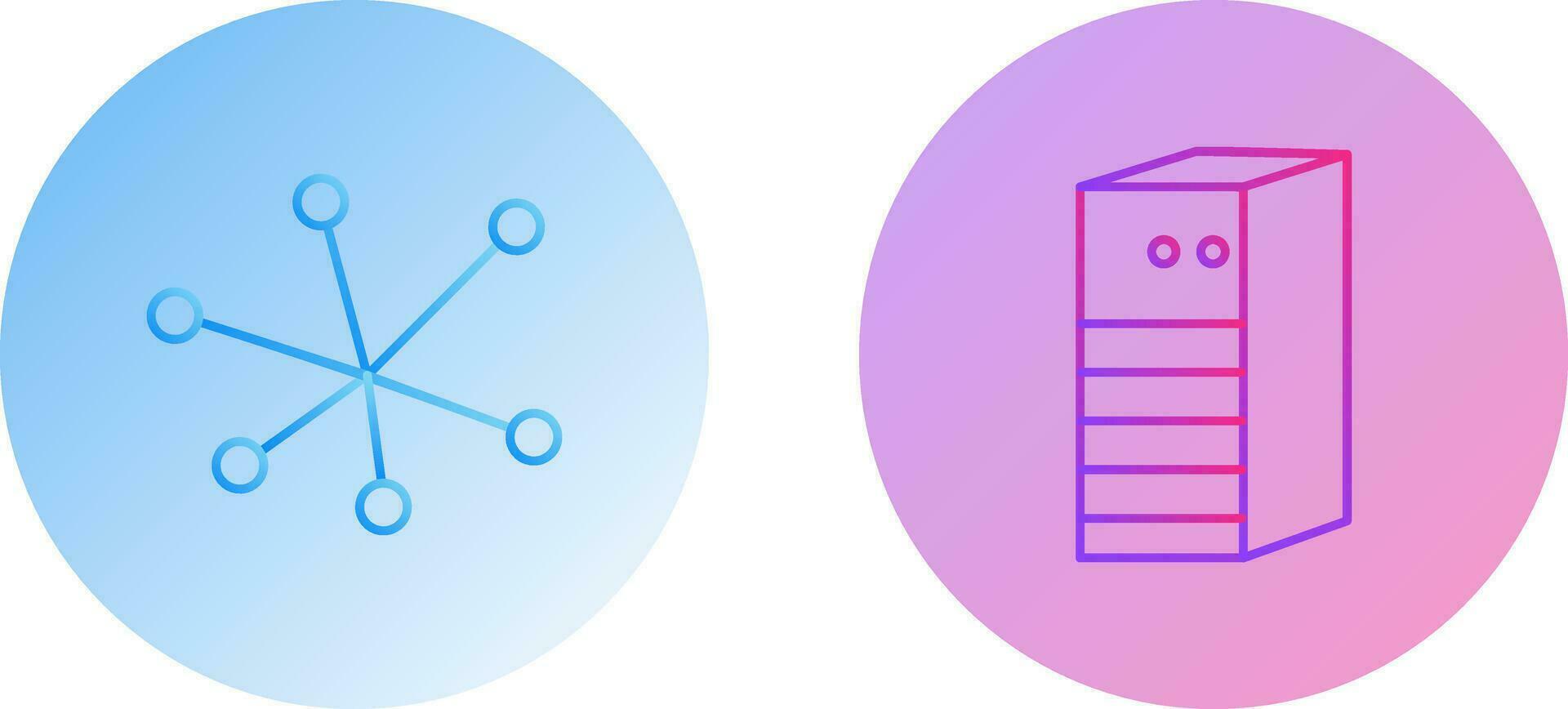 Internet and Server Network Icon vector