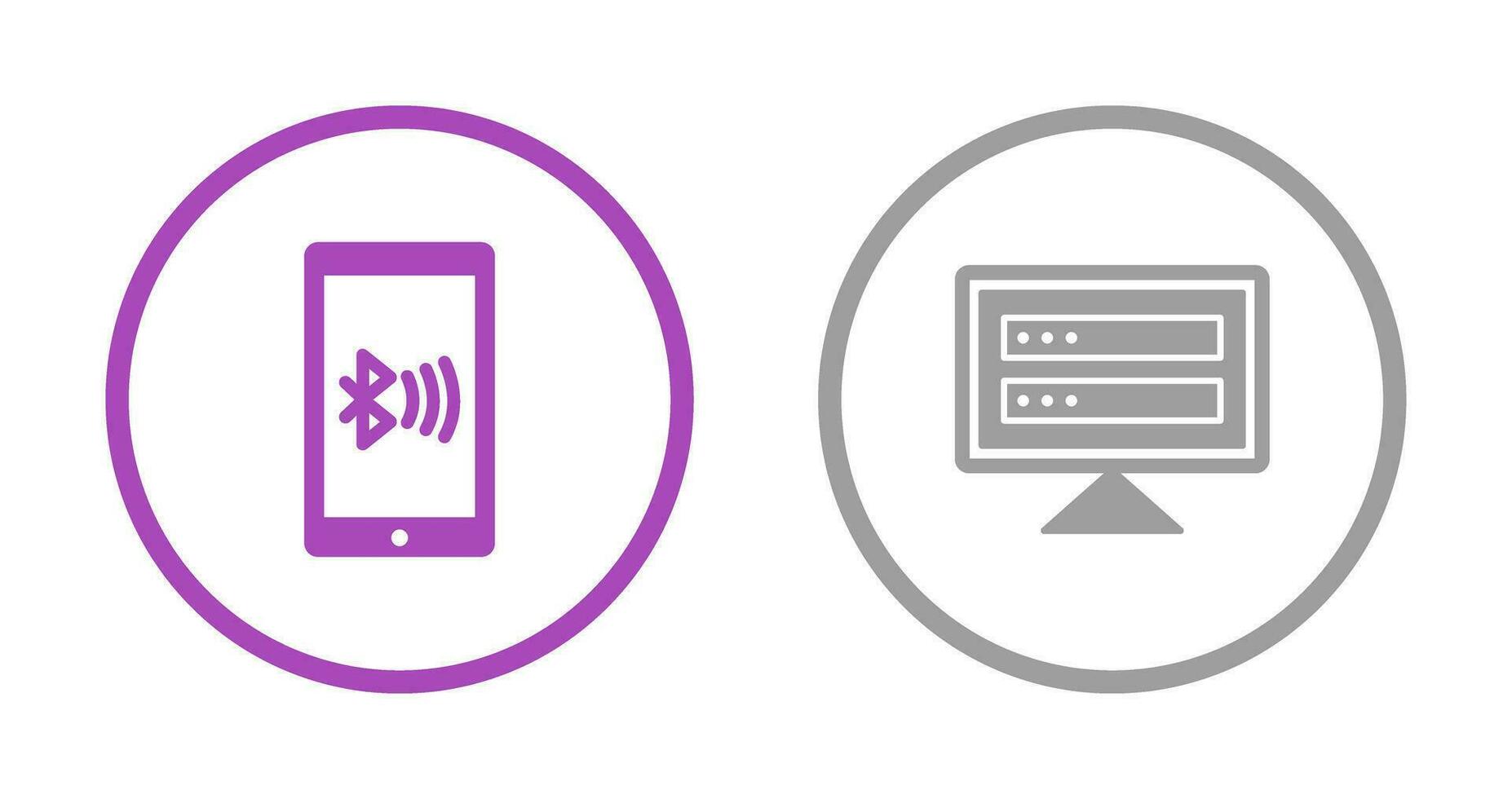 Connected Device and Corrupted data Icon vector
