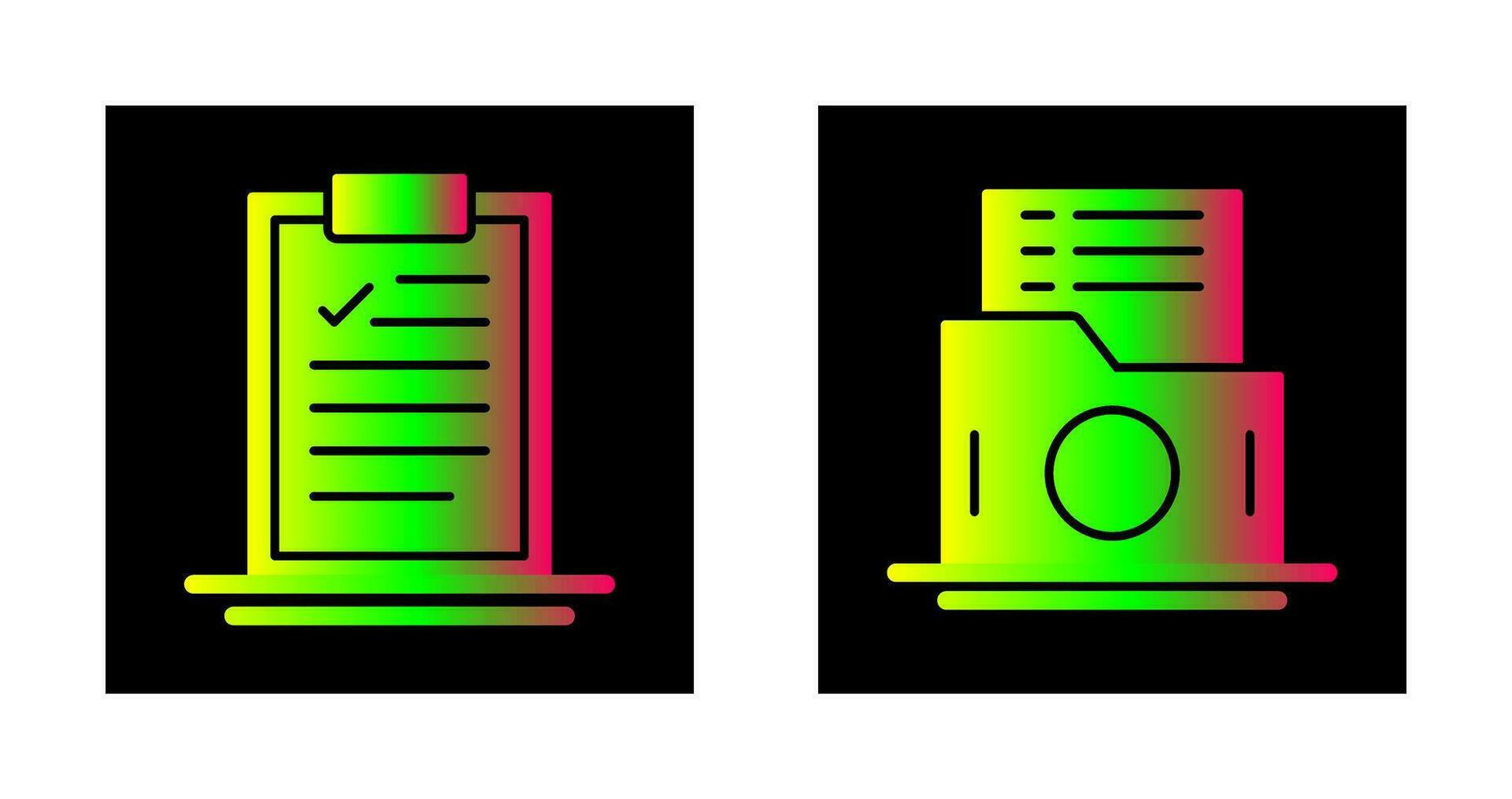 Clipboard and List Folder Icon vector