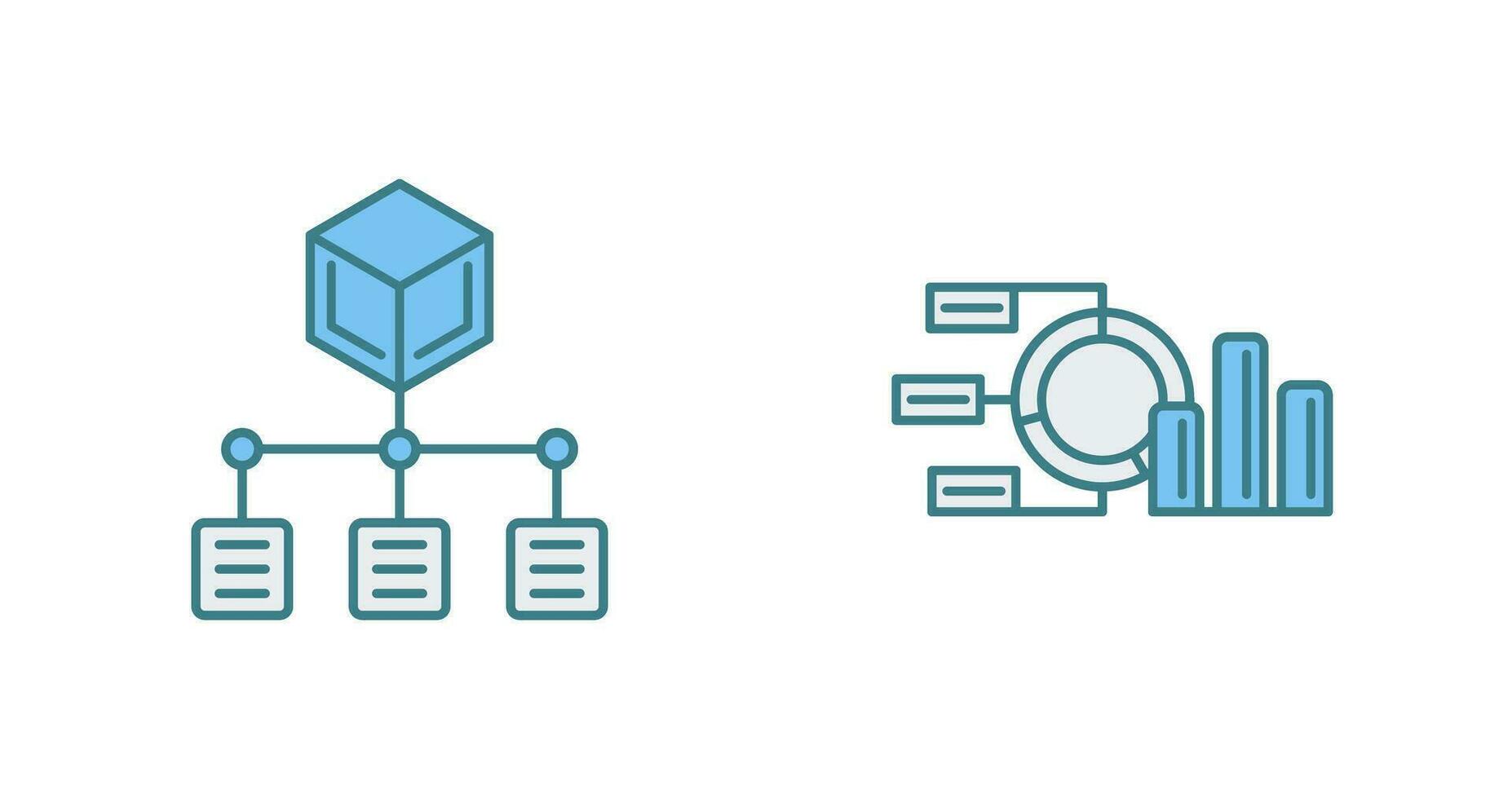 Pie Chart and distribution Icon vector