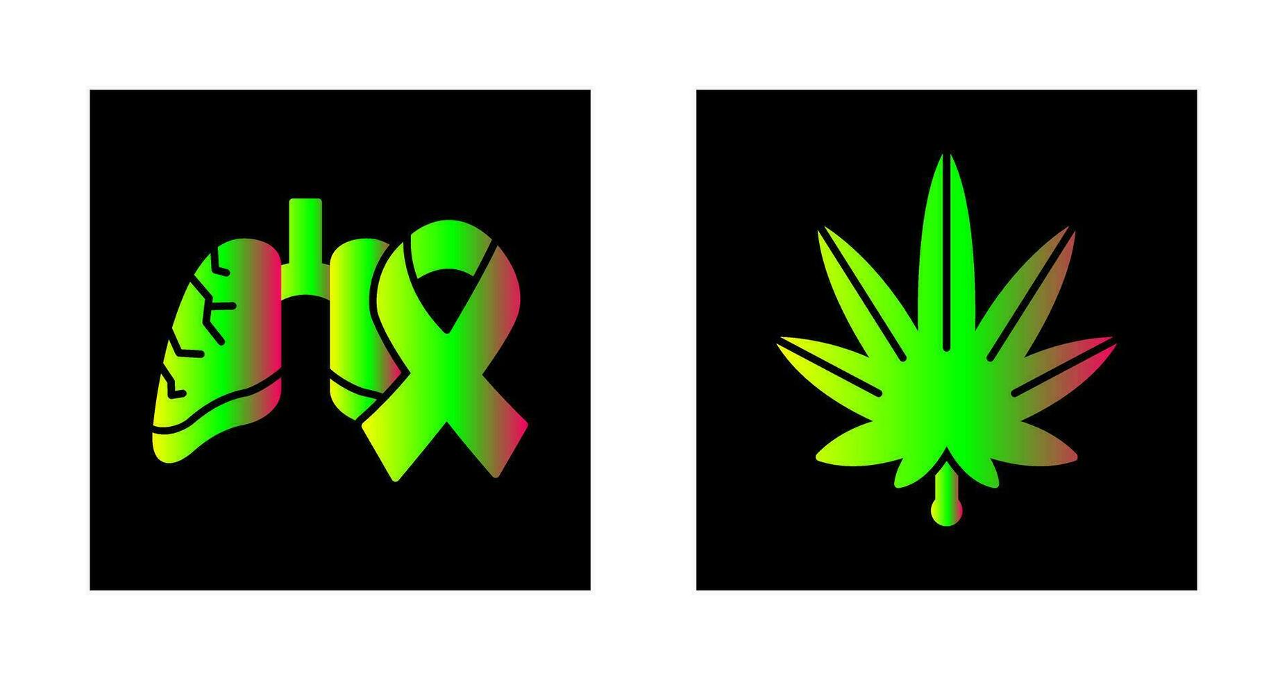 Cancer and Weed Icon vector