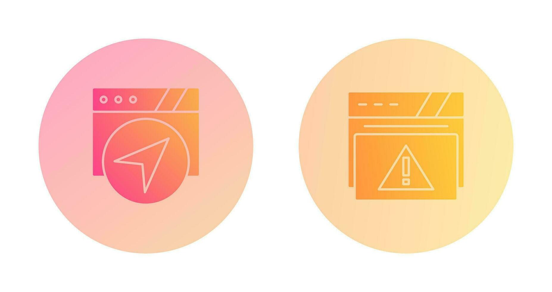 Navigation and Alert Icon vector