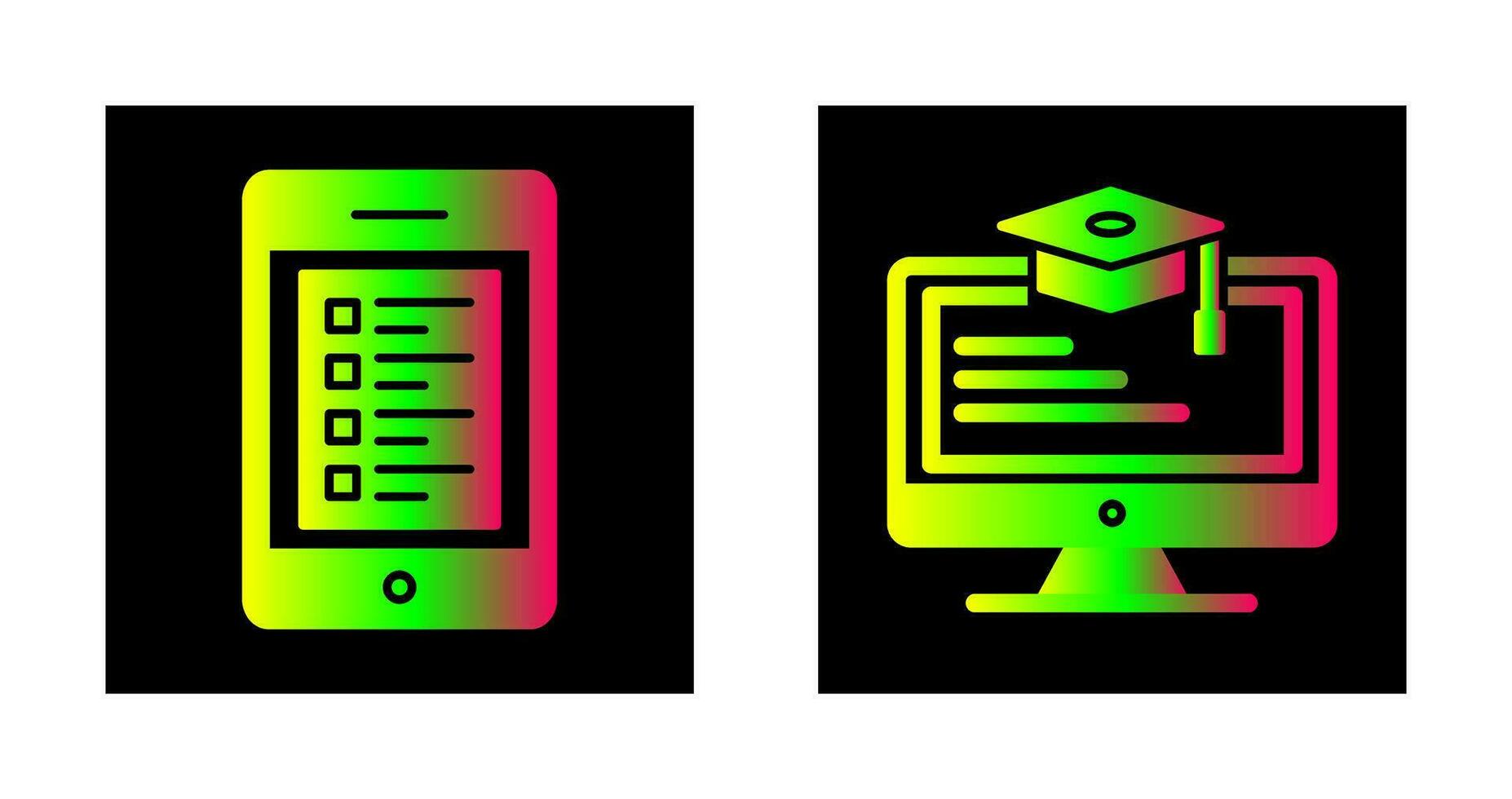 Online Test and Online Learning Icon vector