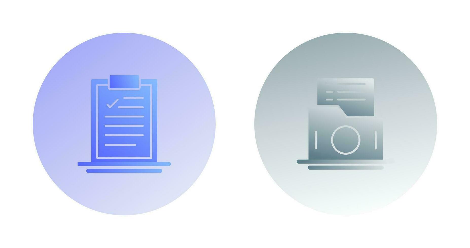 Clipboard and List Folder Icon vector