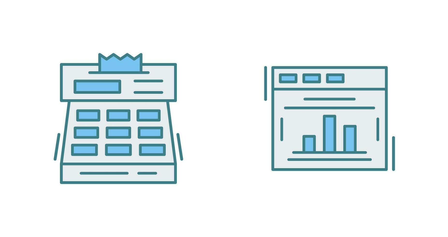 Estadísticas y revisa icono vector