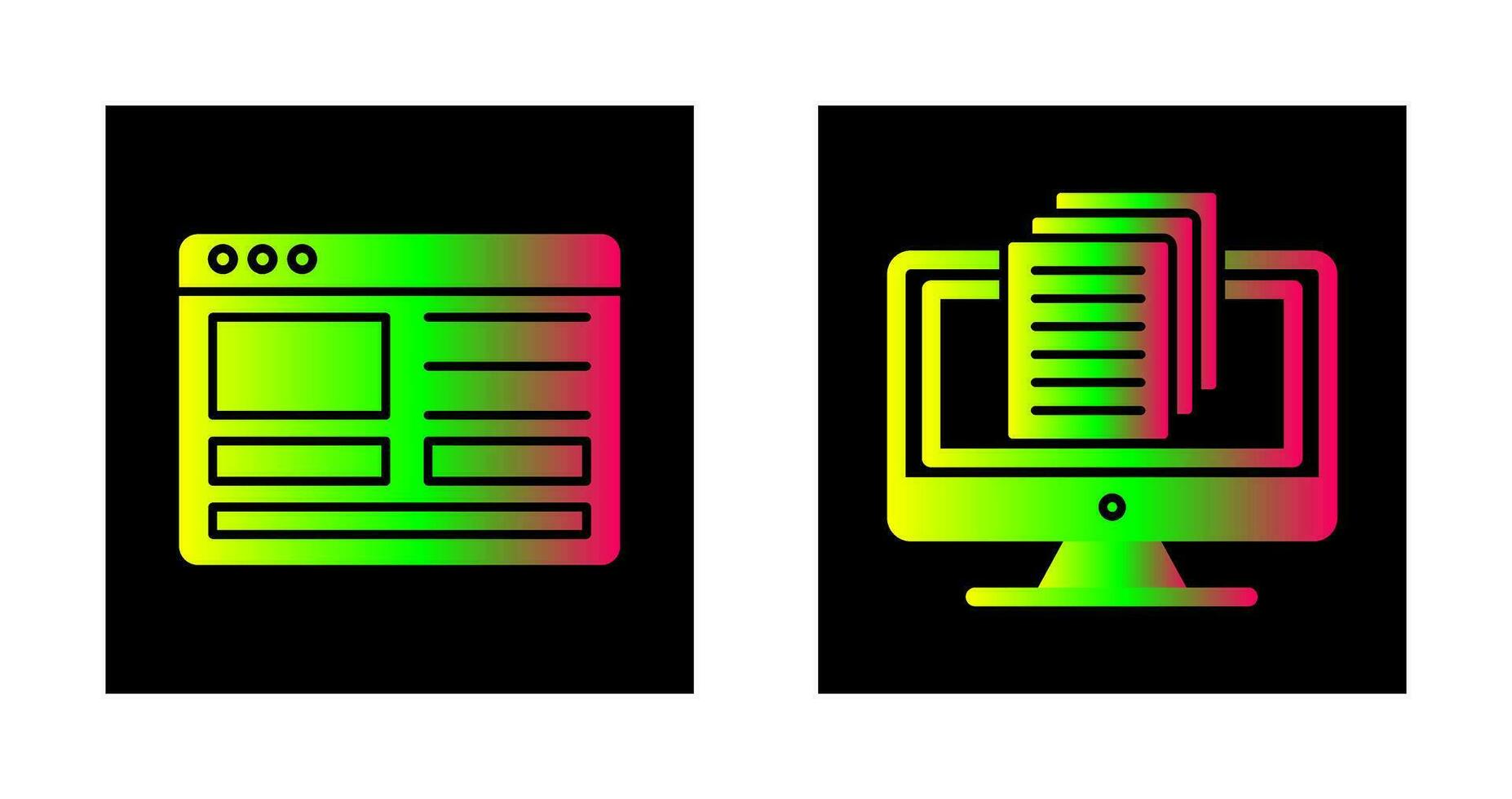 Web Design and Document Icon vector