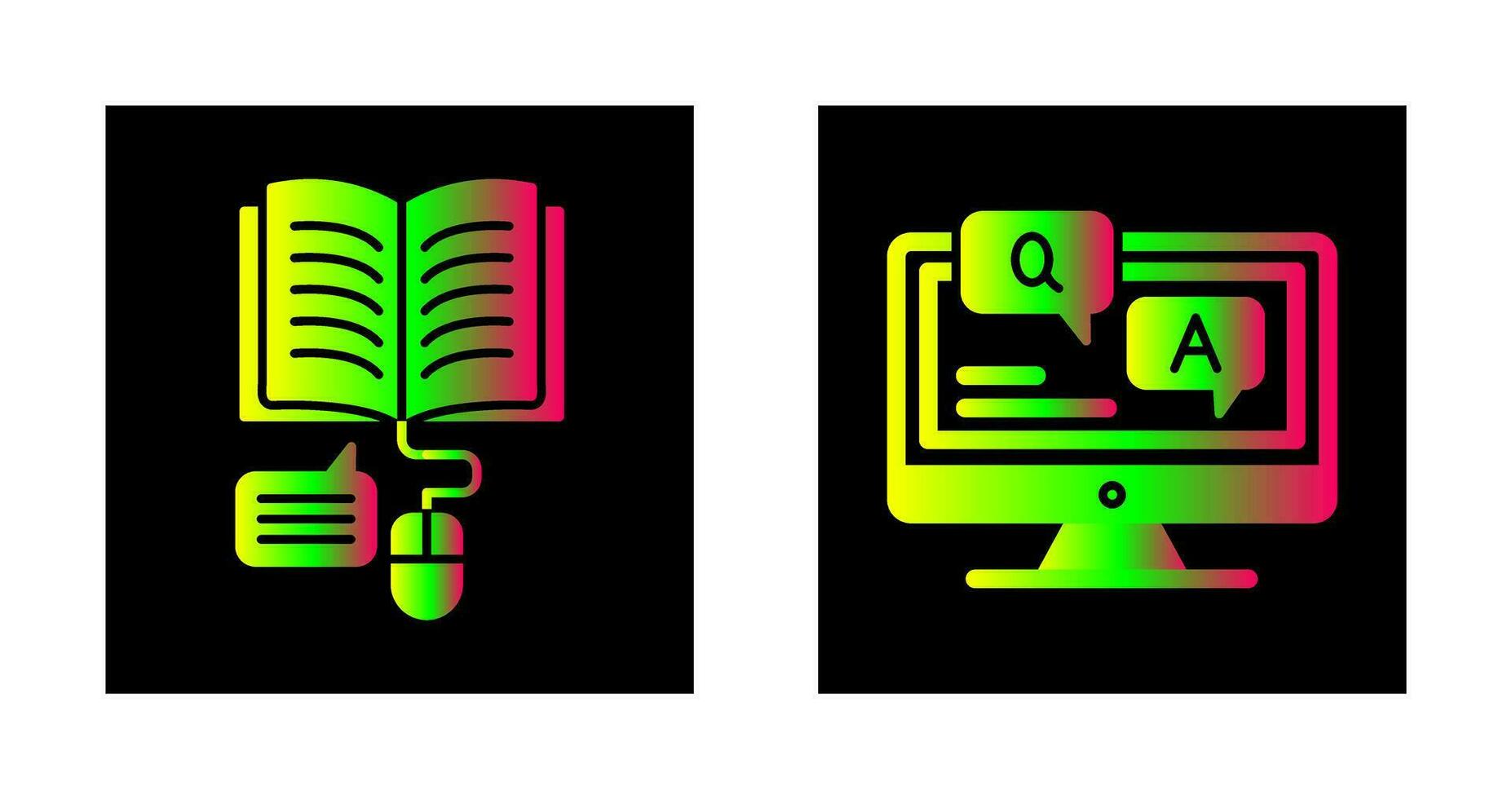 Online Learning and Faq Icon vector