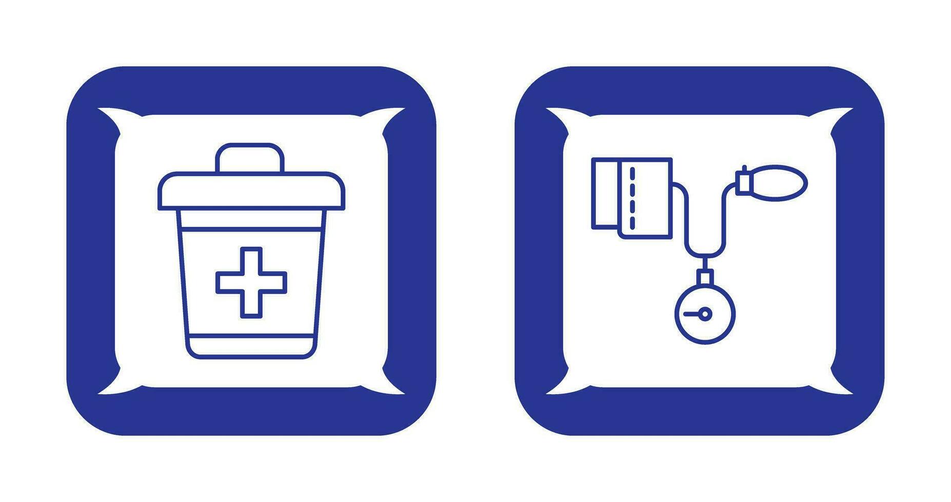 Dustbin and Blood Icon vector
