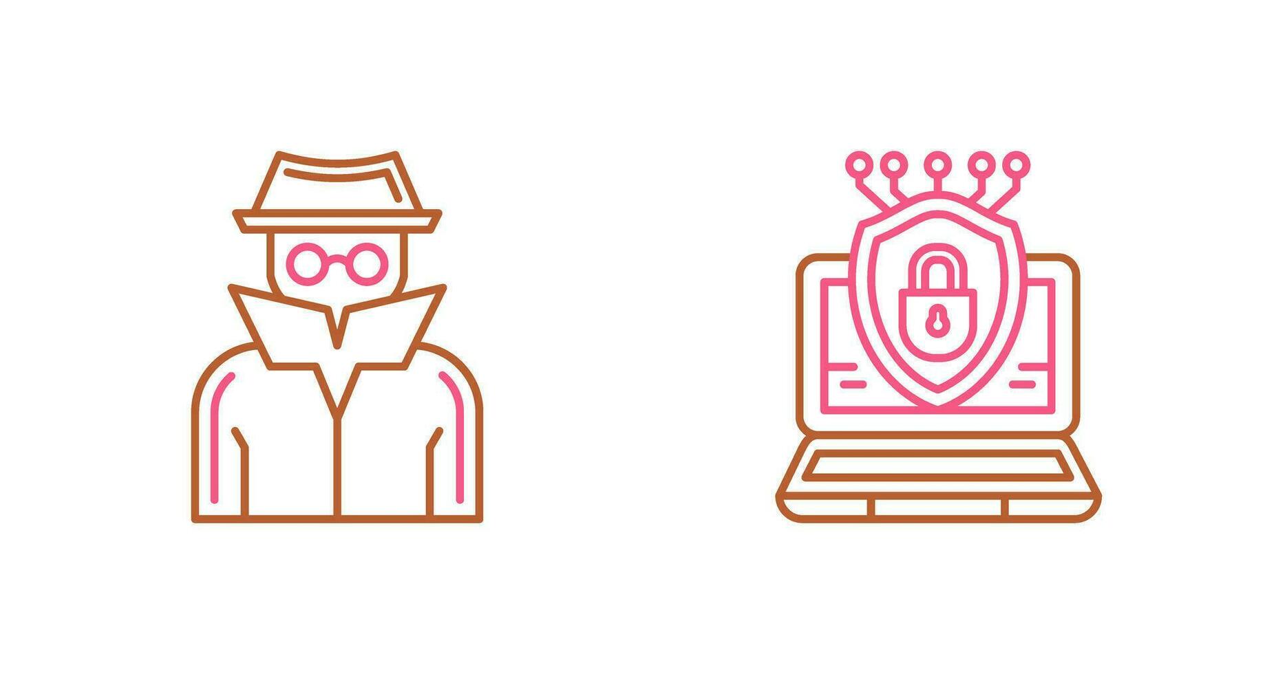 Spy and Protection Icon vector