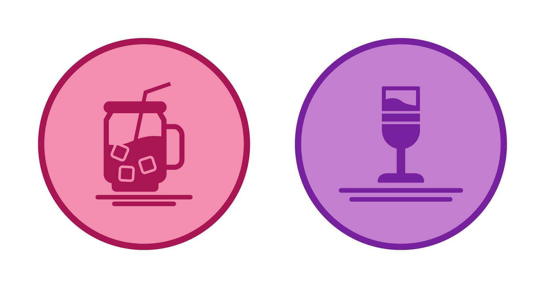 Iced Tea and Rainbow Drink Icon vector