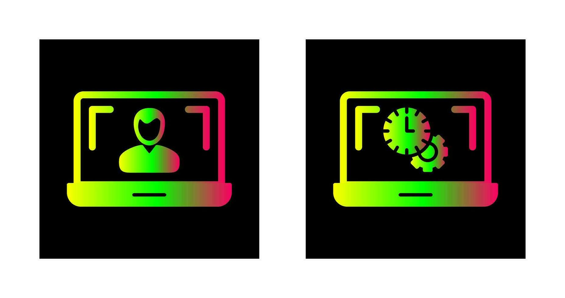 Flex Time and Online Lesson Icon vector