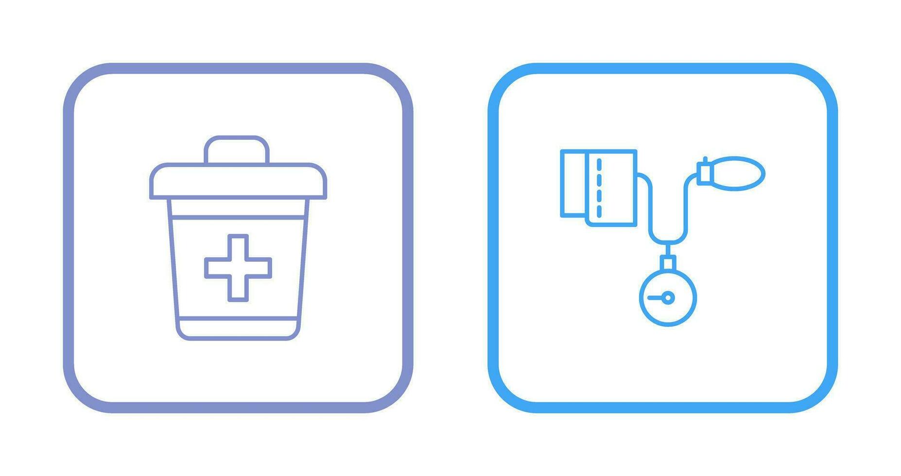 Dustbin and Blood Icon vector