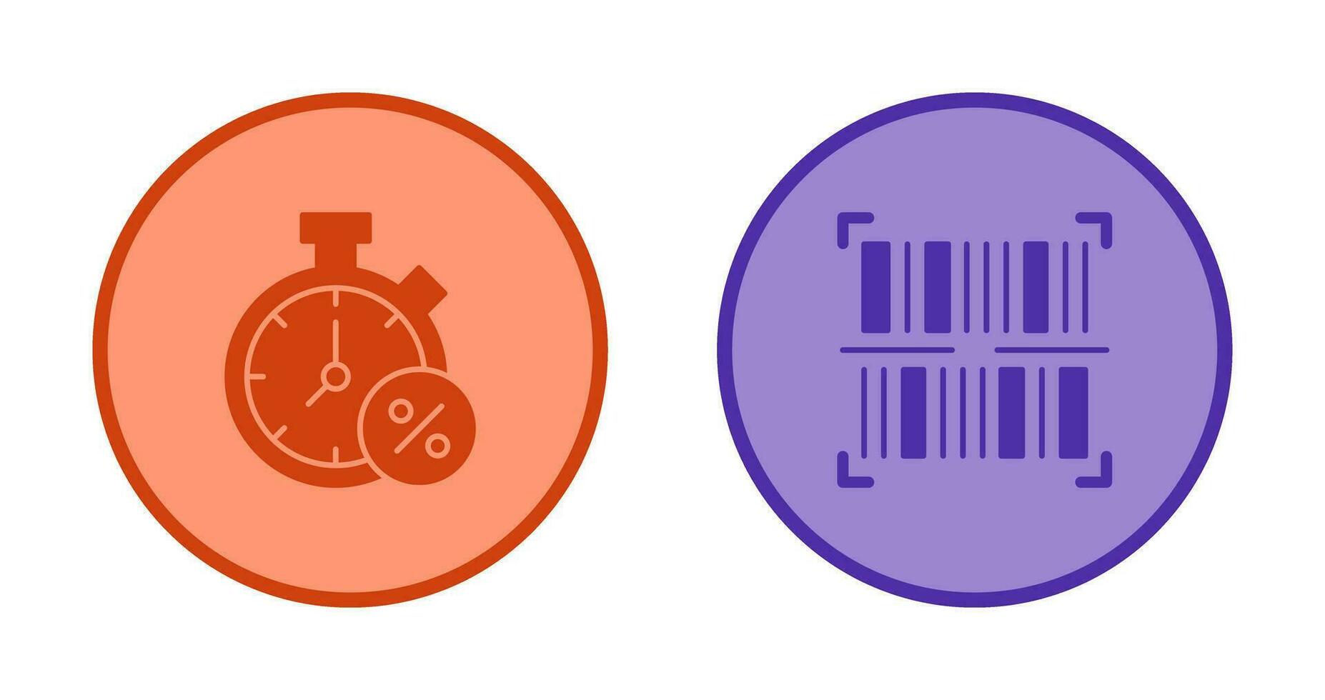 Timer and BarCode Icon vector