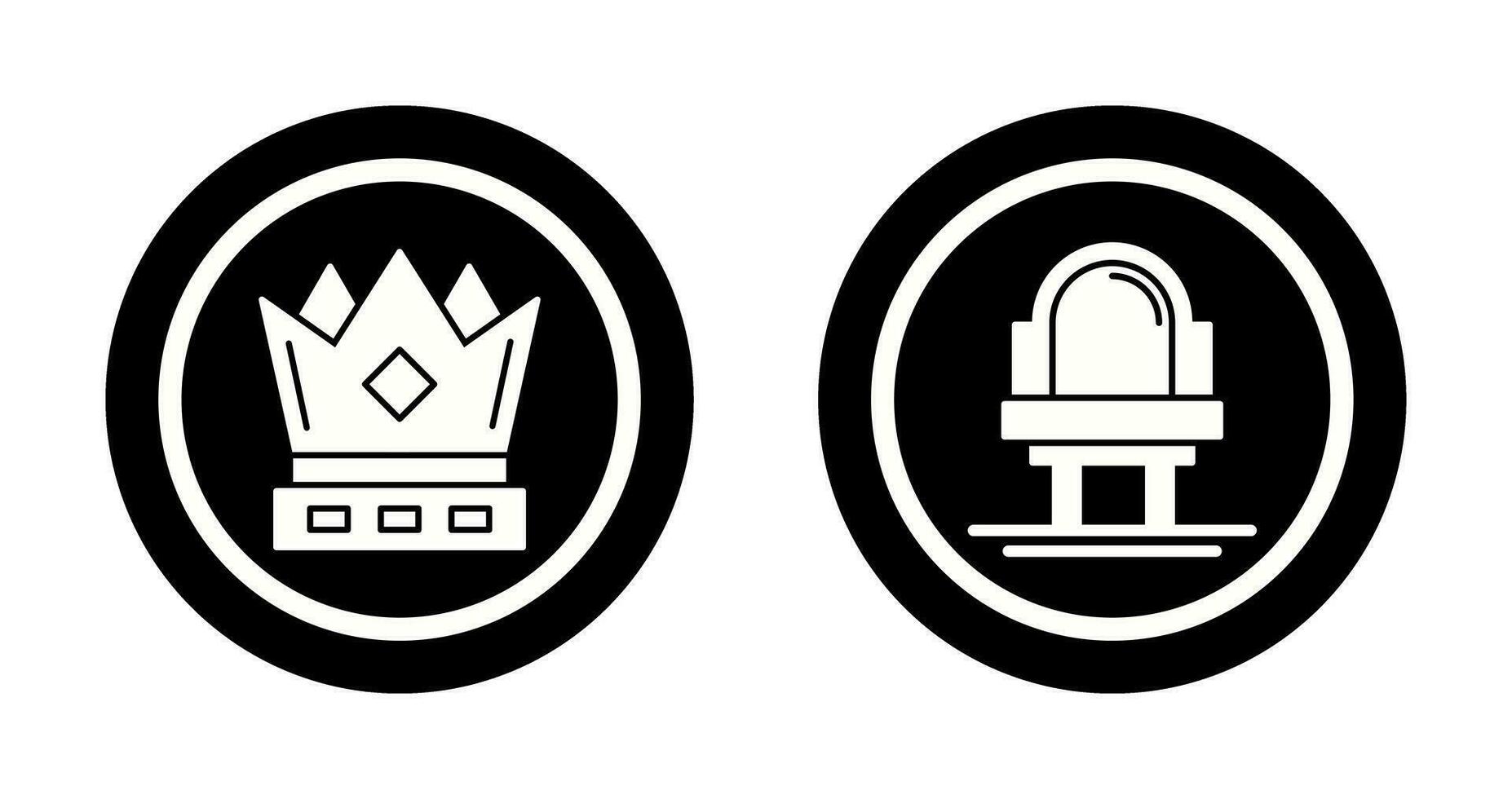 Crown and Mirror Icon vector