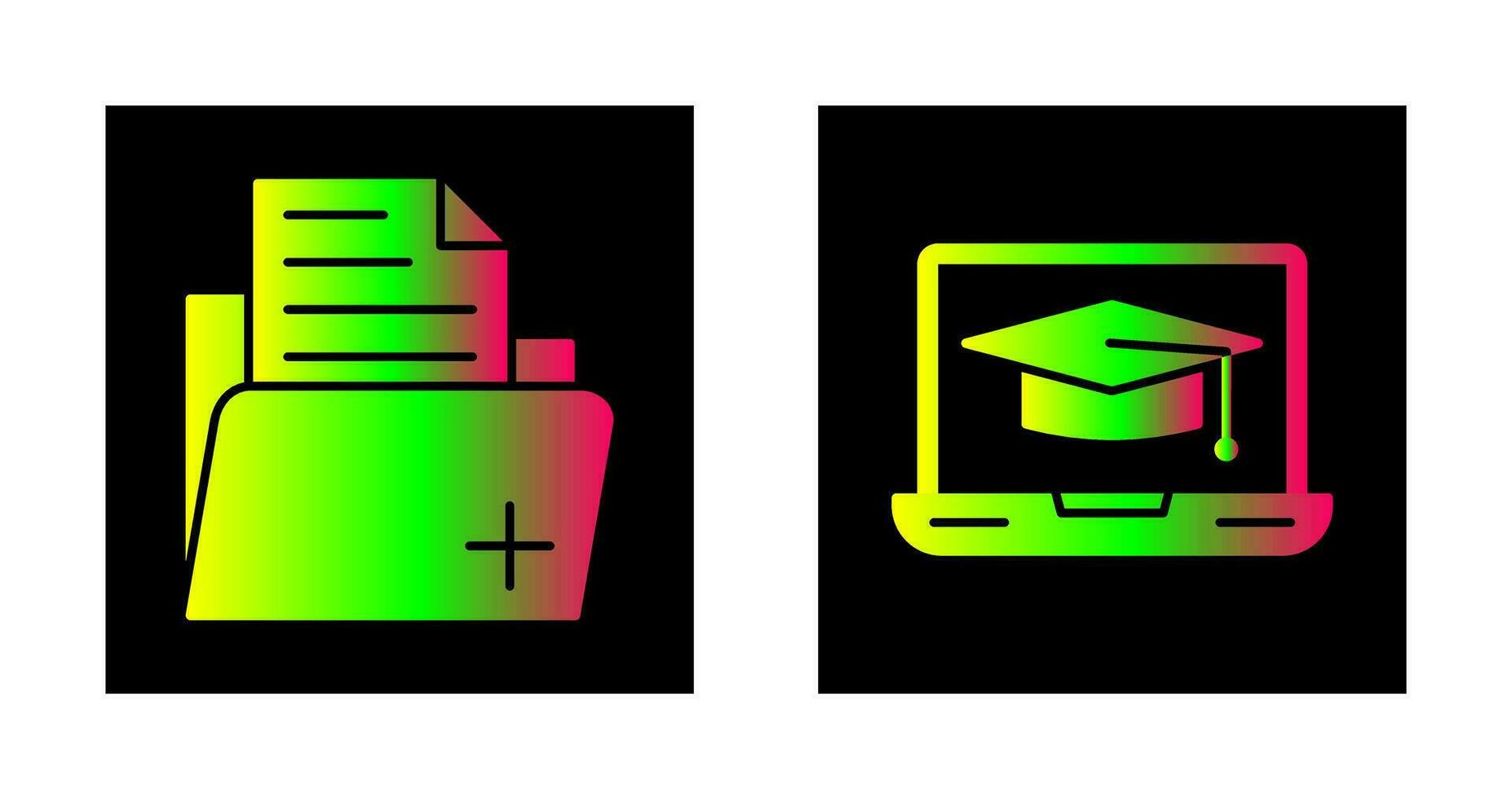 Folder and Laptop Icon vector