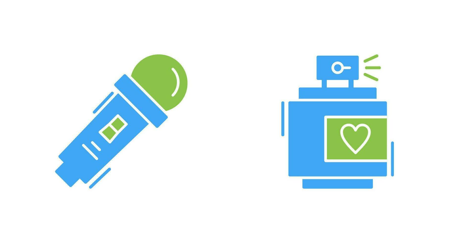 Microphone and Perfume Icon vector