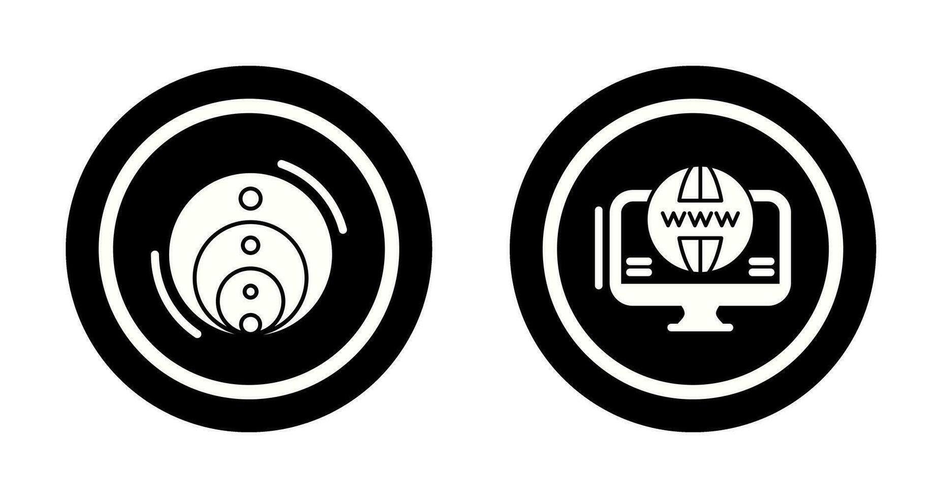 Venn Diagram and Web Icon vector