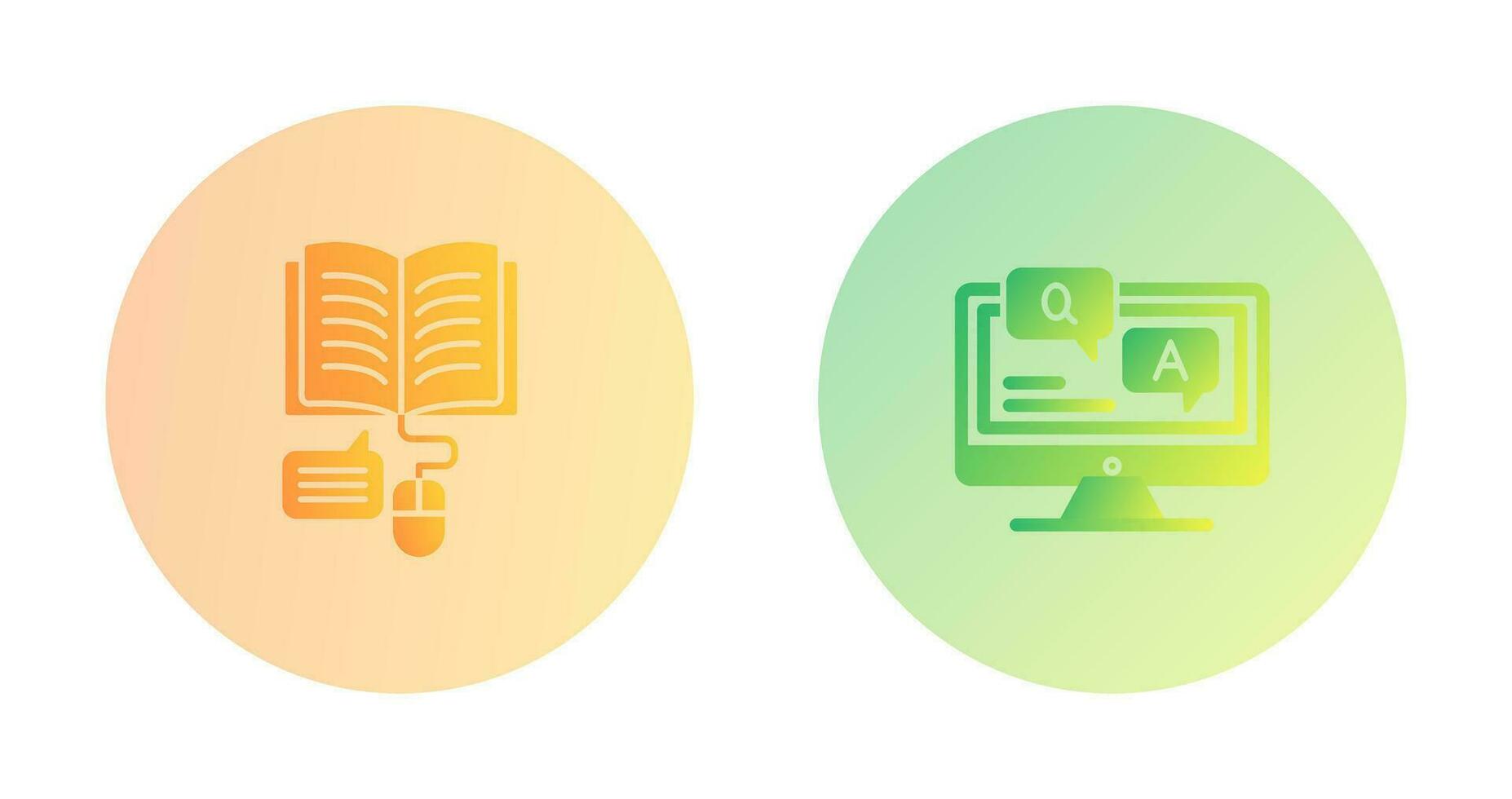Online Learning and Faq Icon vector