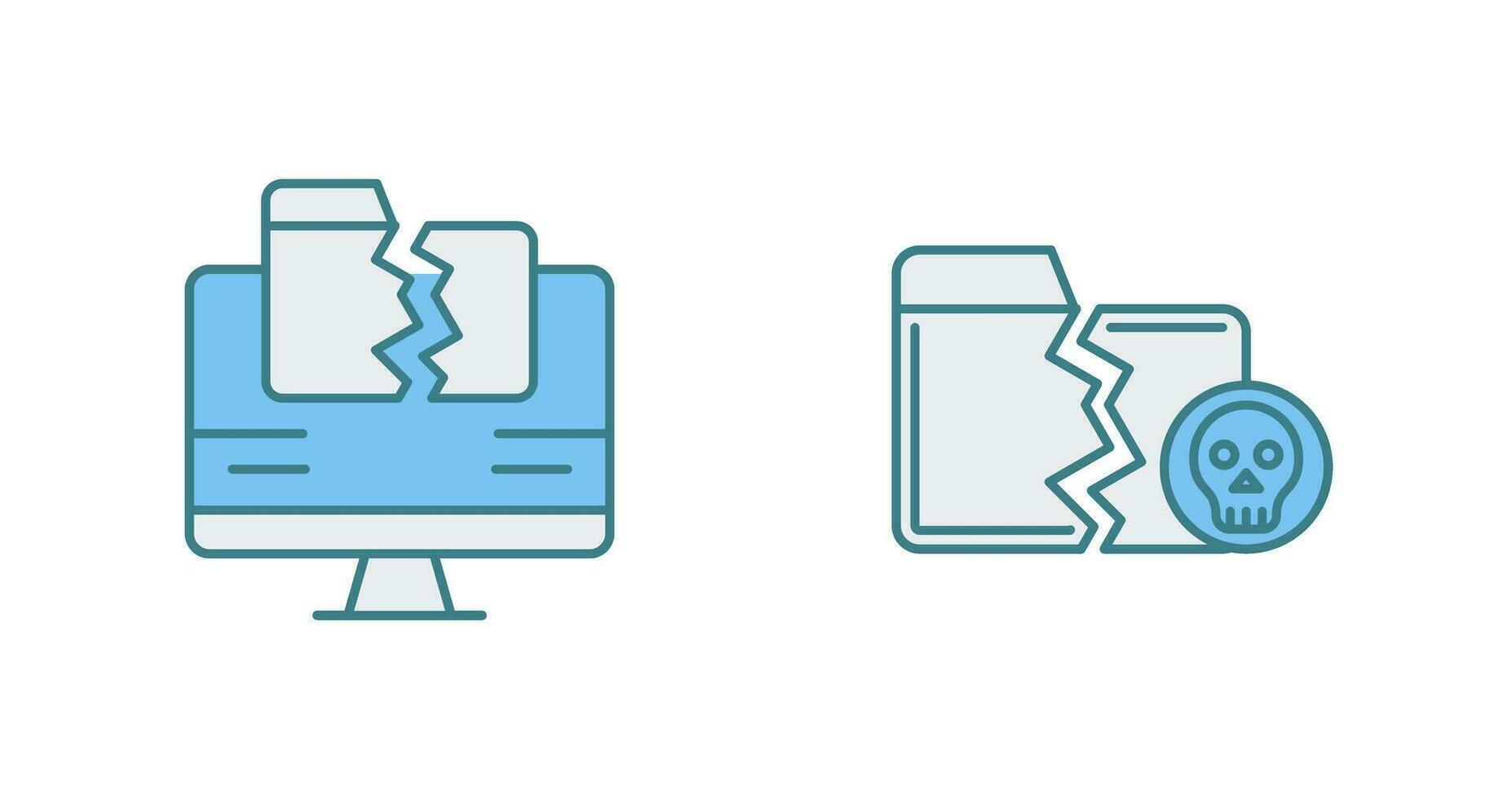 Data Loss and Infected Icon vector