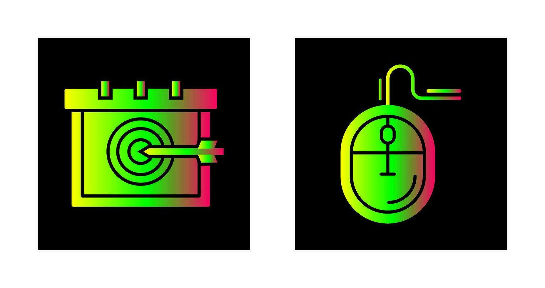 Target and Mouse Icon vector