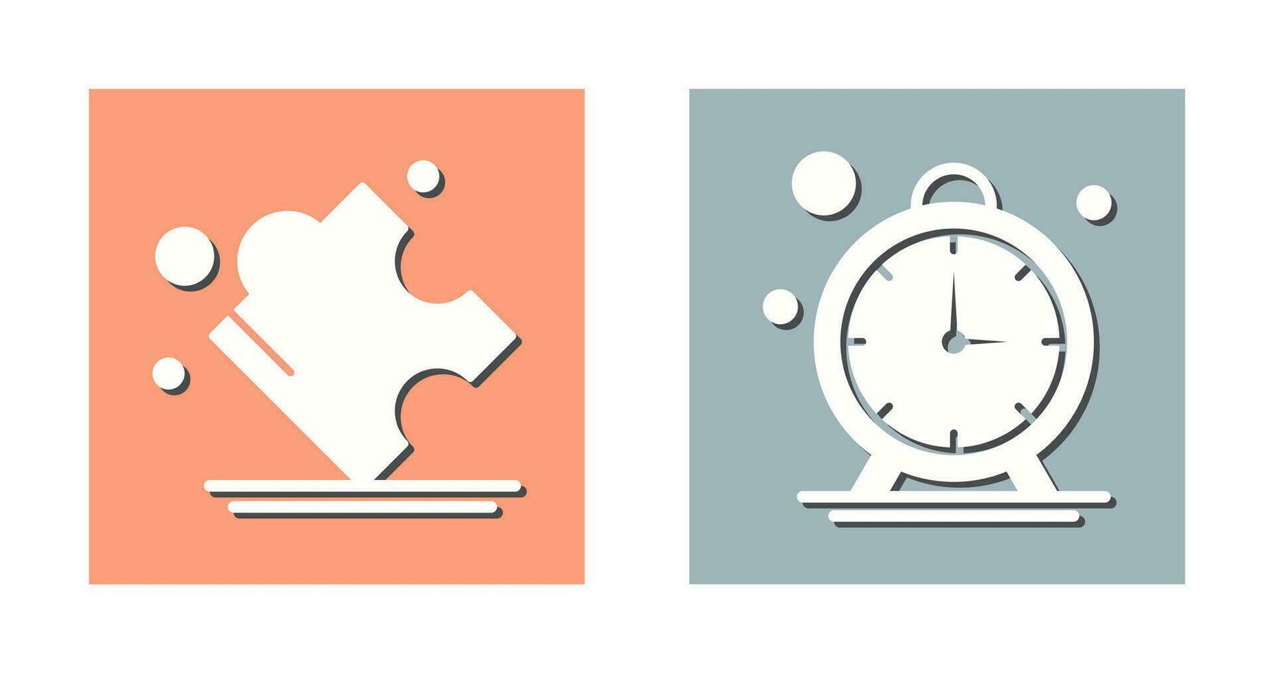 Puzzle and Stop Watch Icon vector