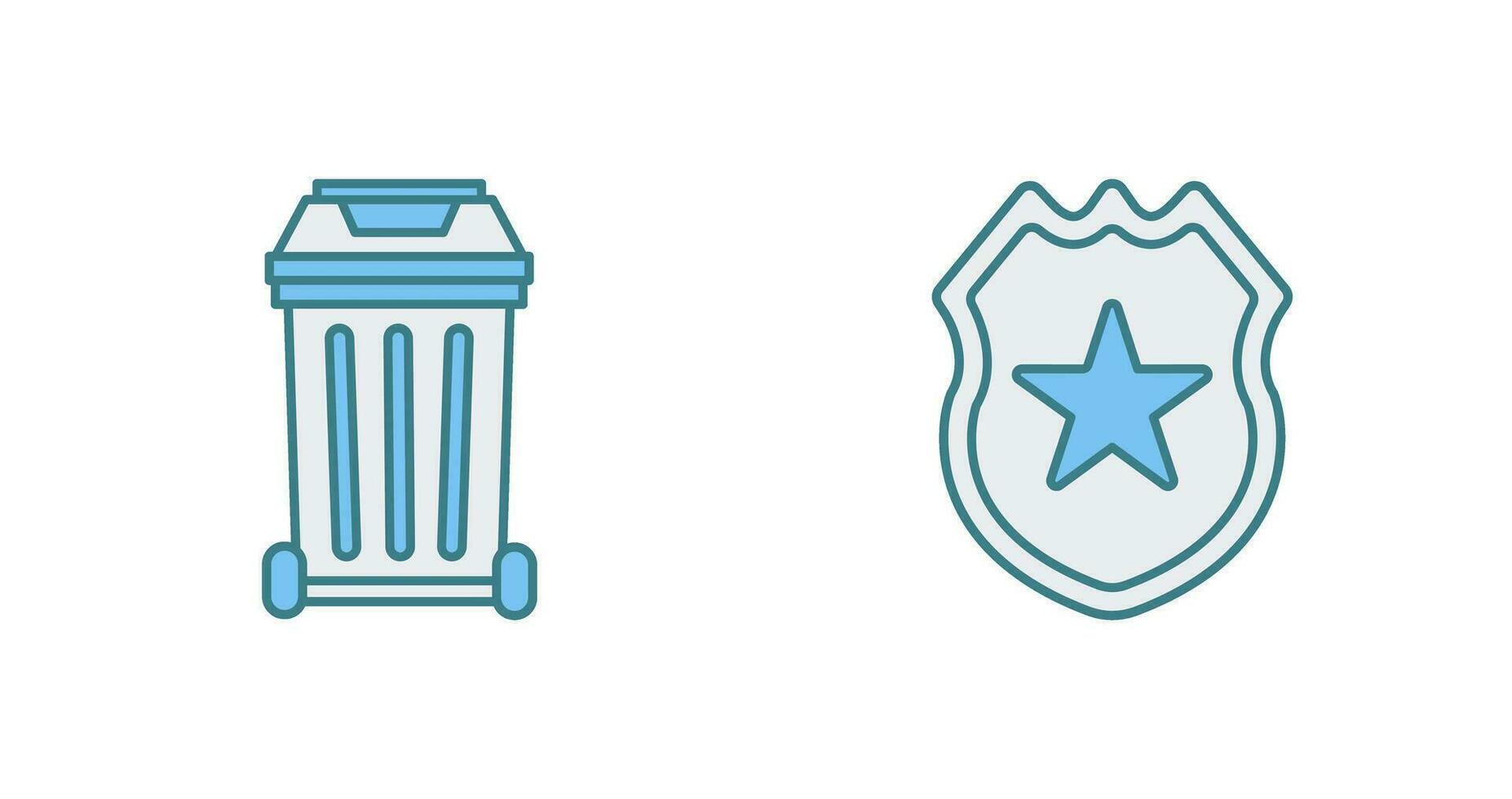 Gargage and Shield Icon vector