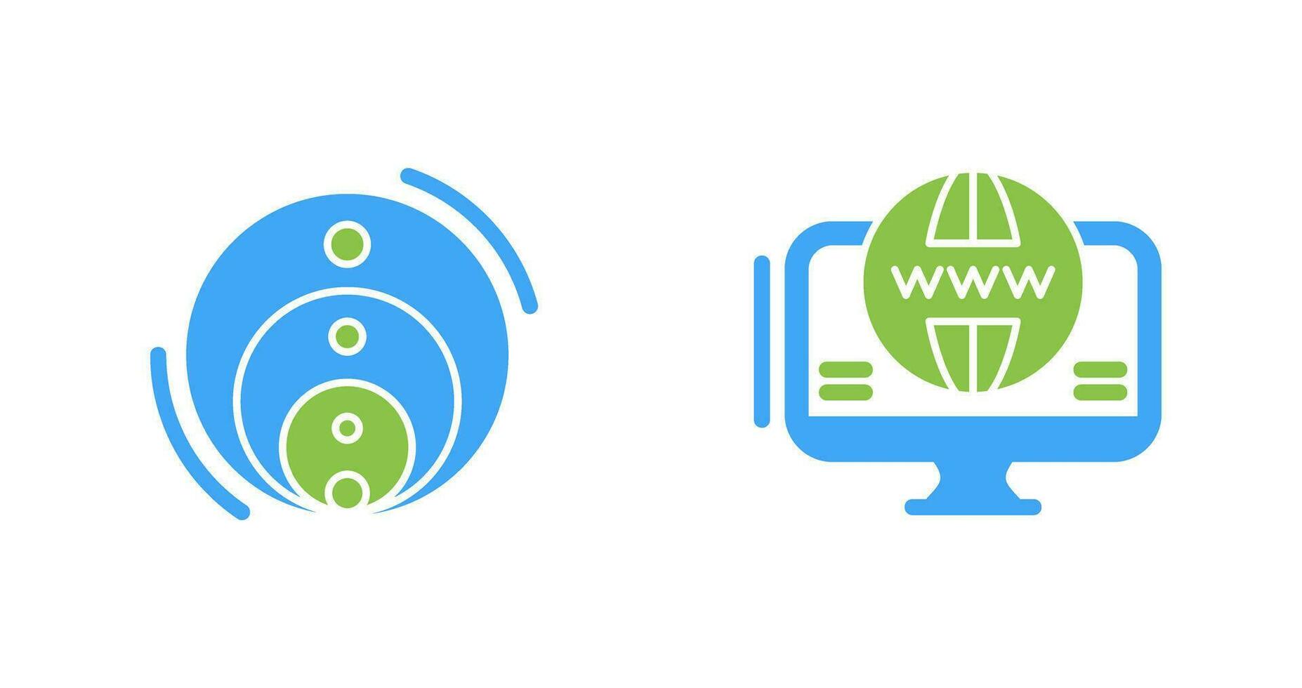 Venn Diagram and Web Icon vector