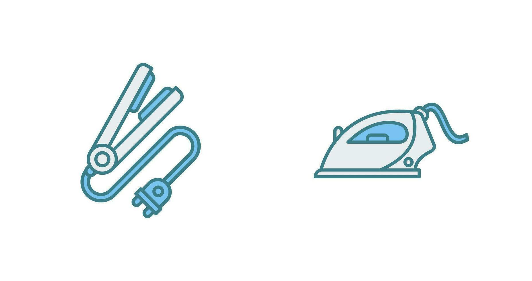 Hair iron and Laundry Icon vector