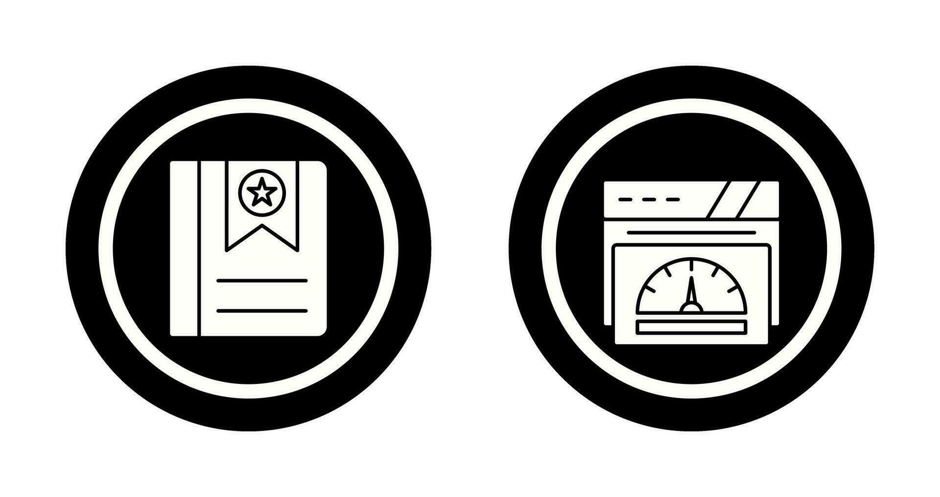 Bookmark and Speedometer Icon vector