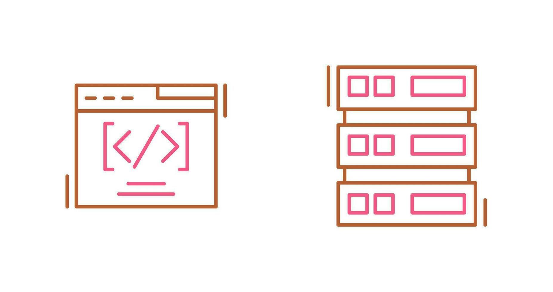 Web Coding ND Server Icon vector