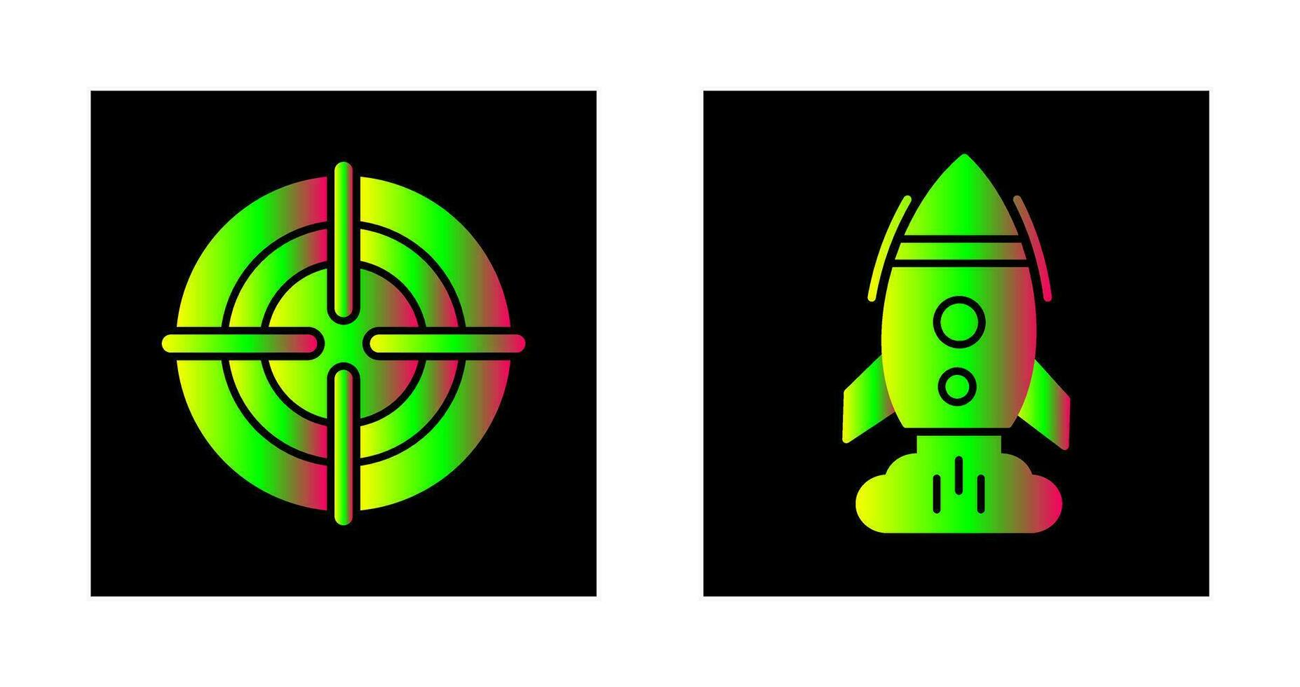 Target and Startup Icon vector