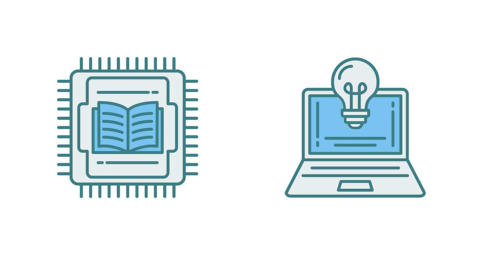 Cpu and Lamp Icon vector