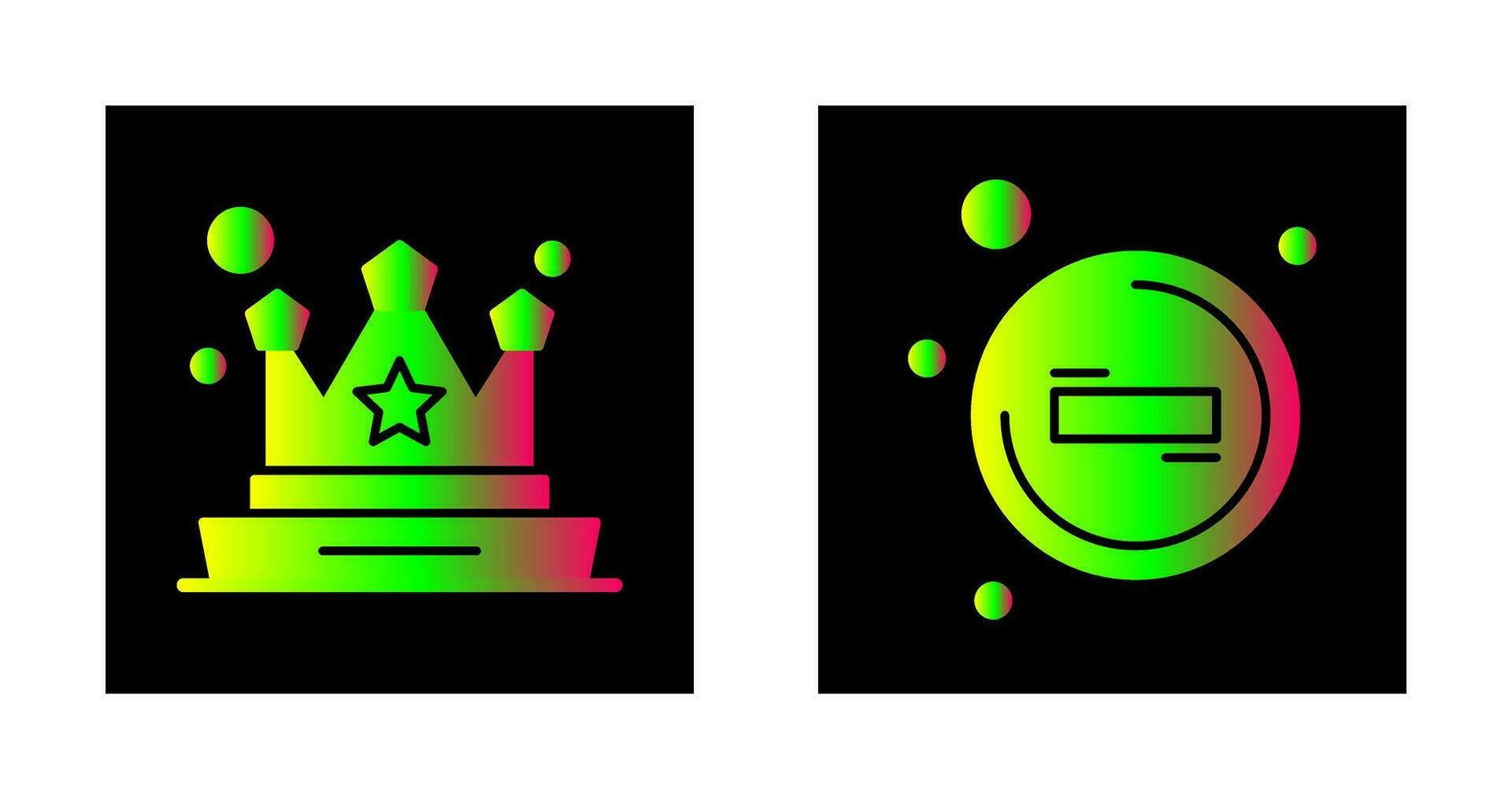 Crown and Remove Icon vector
