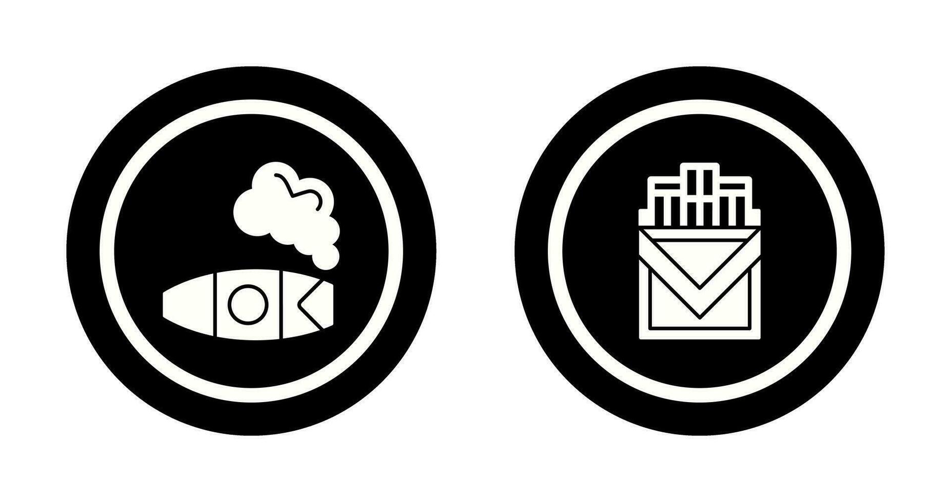 Cigar and Cigarette Pack Icon vector