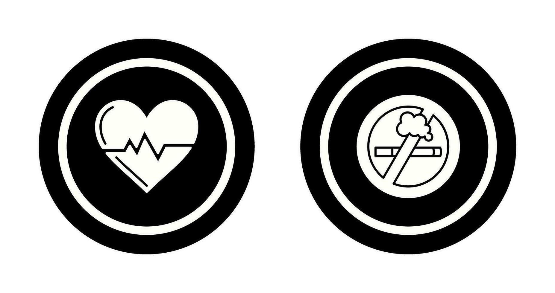 Health and No Smoking Icon vector