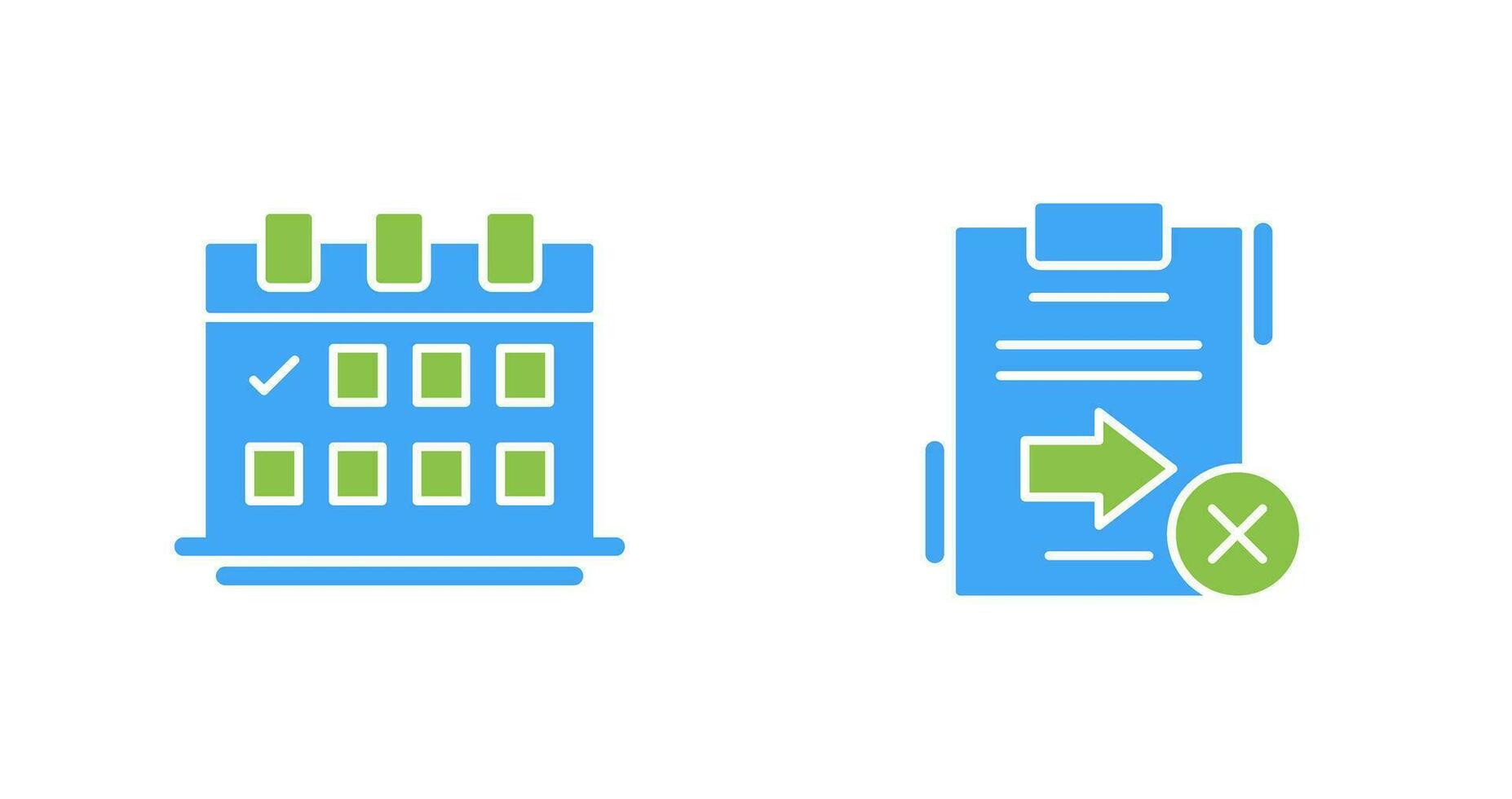 Send Failed and Calender Icon vector