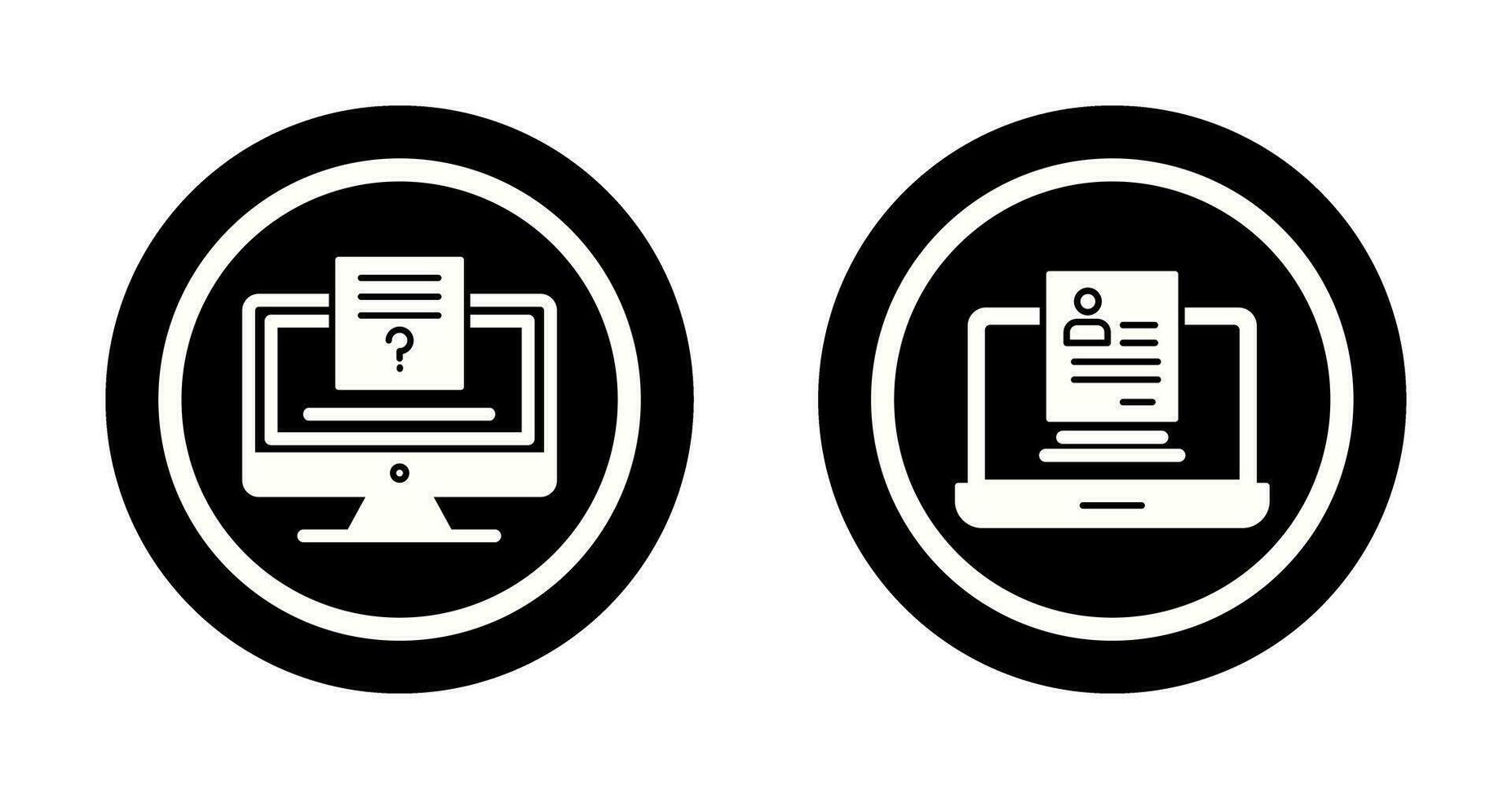 Quiz and Registration Icon vector