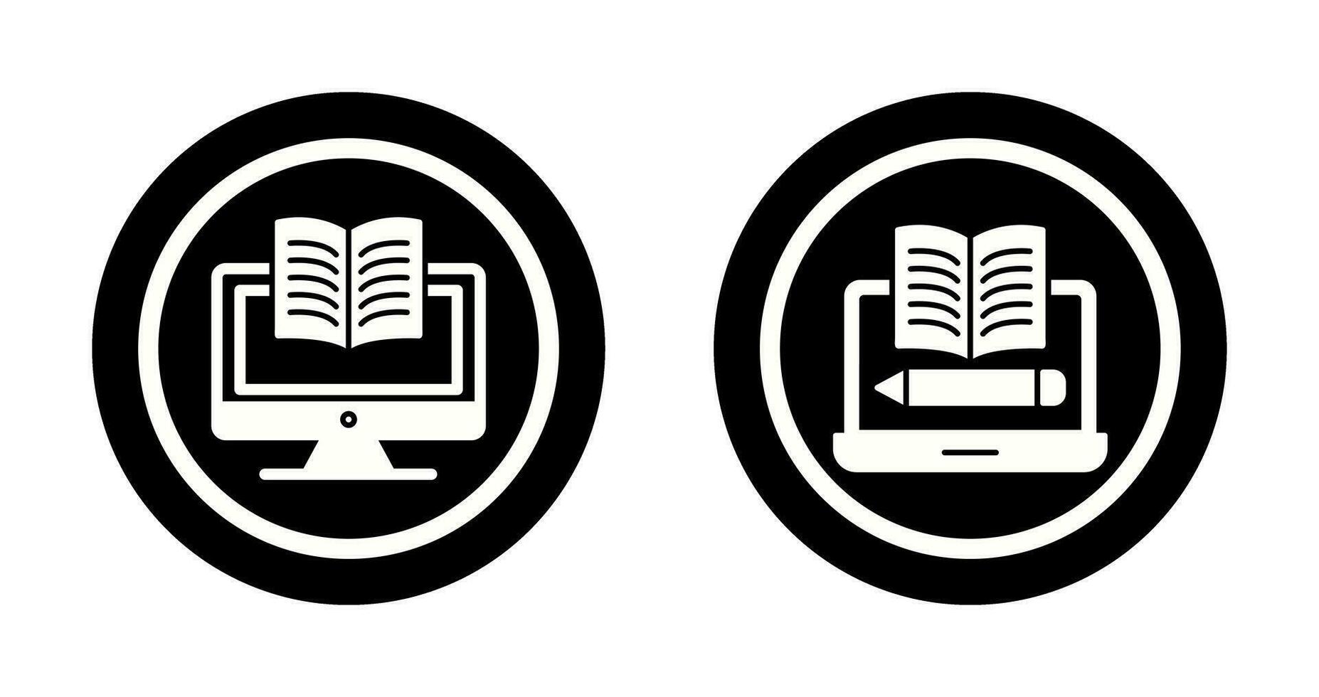 Digital Learning and Written Icon vector