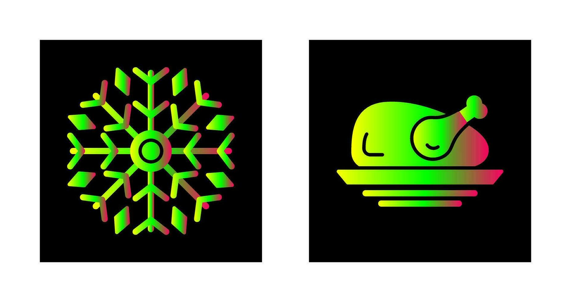 Ice and Chicken Icon vector