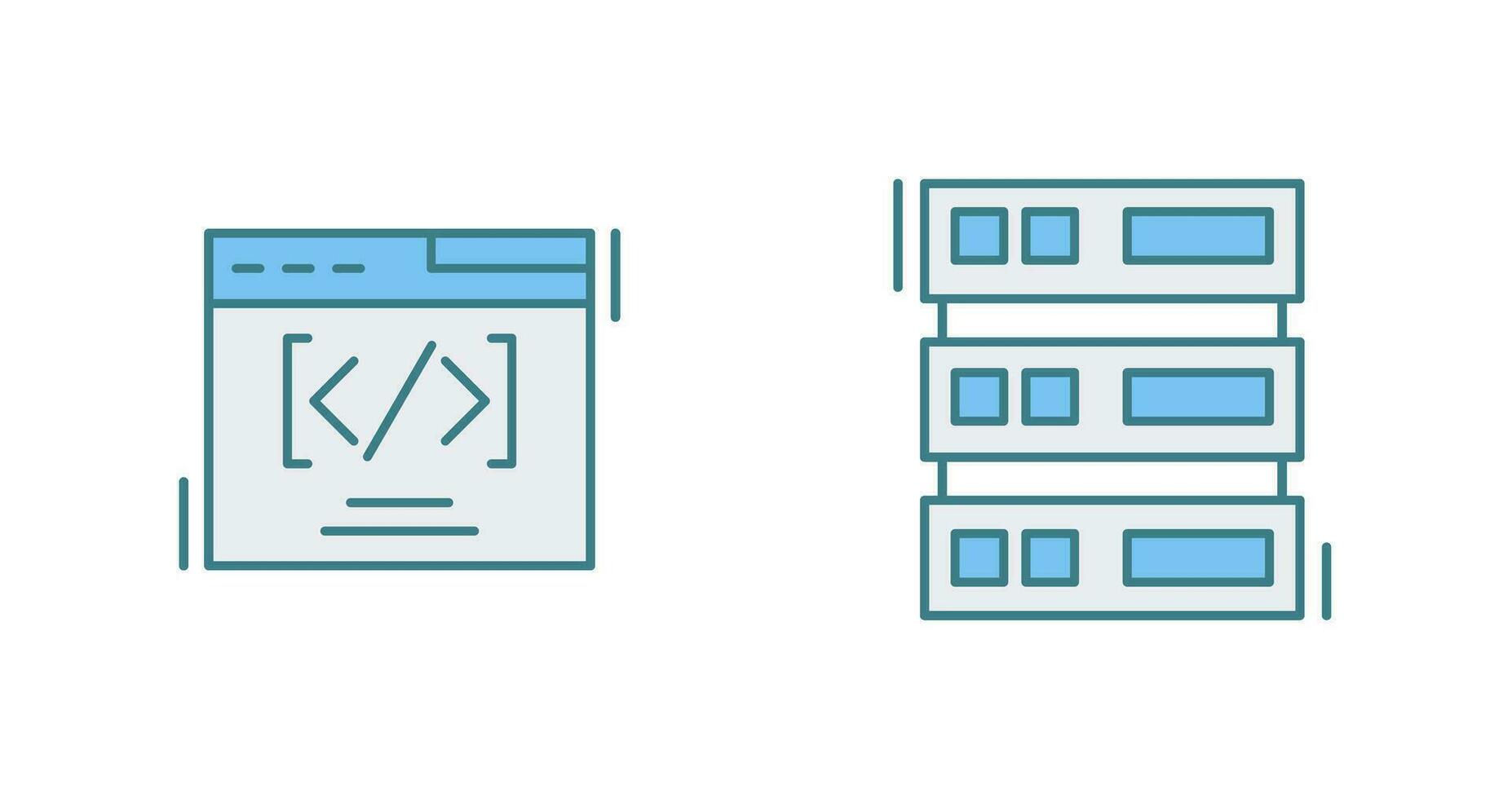 Web Coding ND Server Icon vector