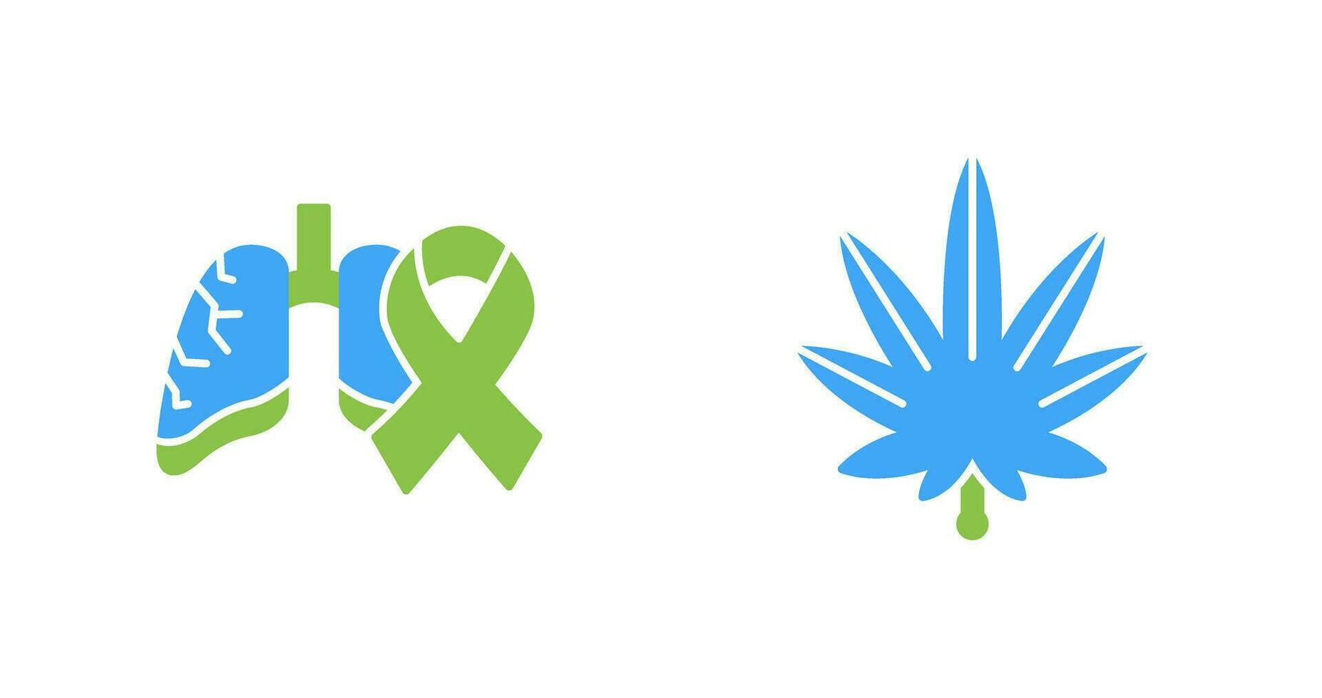 Cancer and Weed Icon vector
