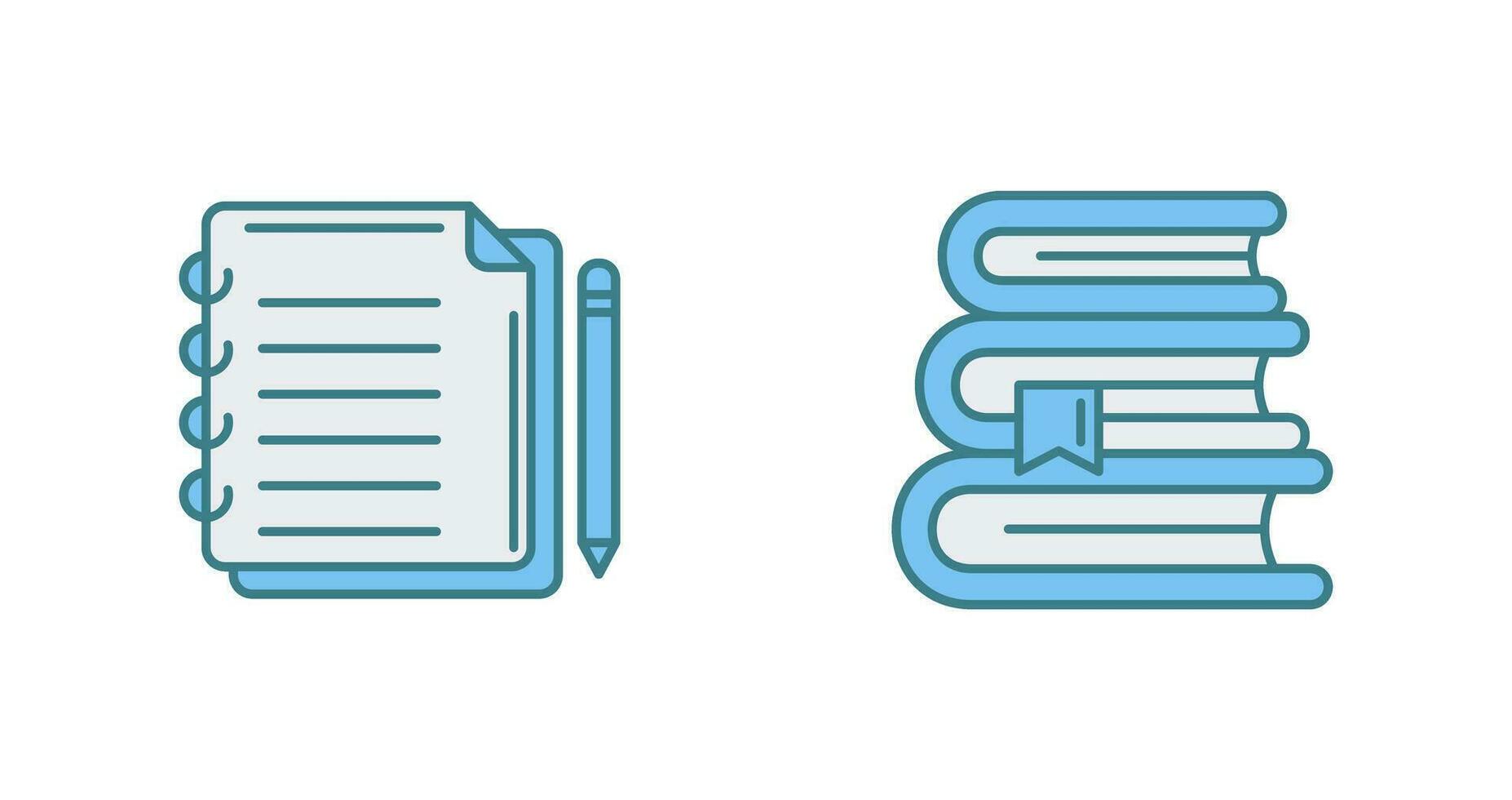 Write and Books Icon vector