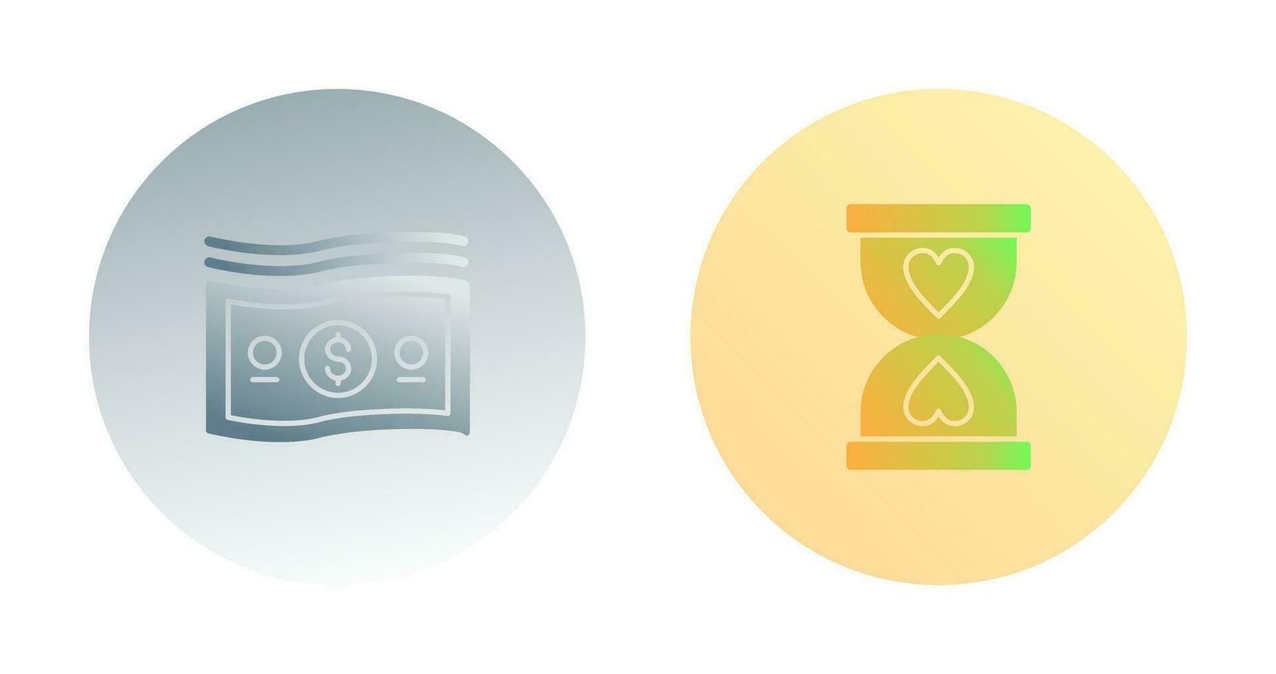 Dollar and Hourglass Icon vector
