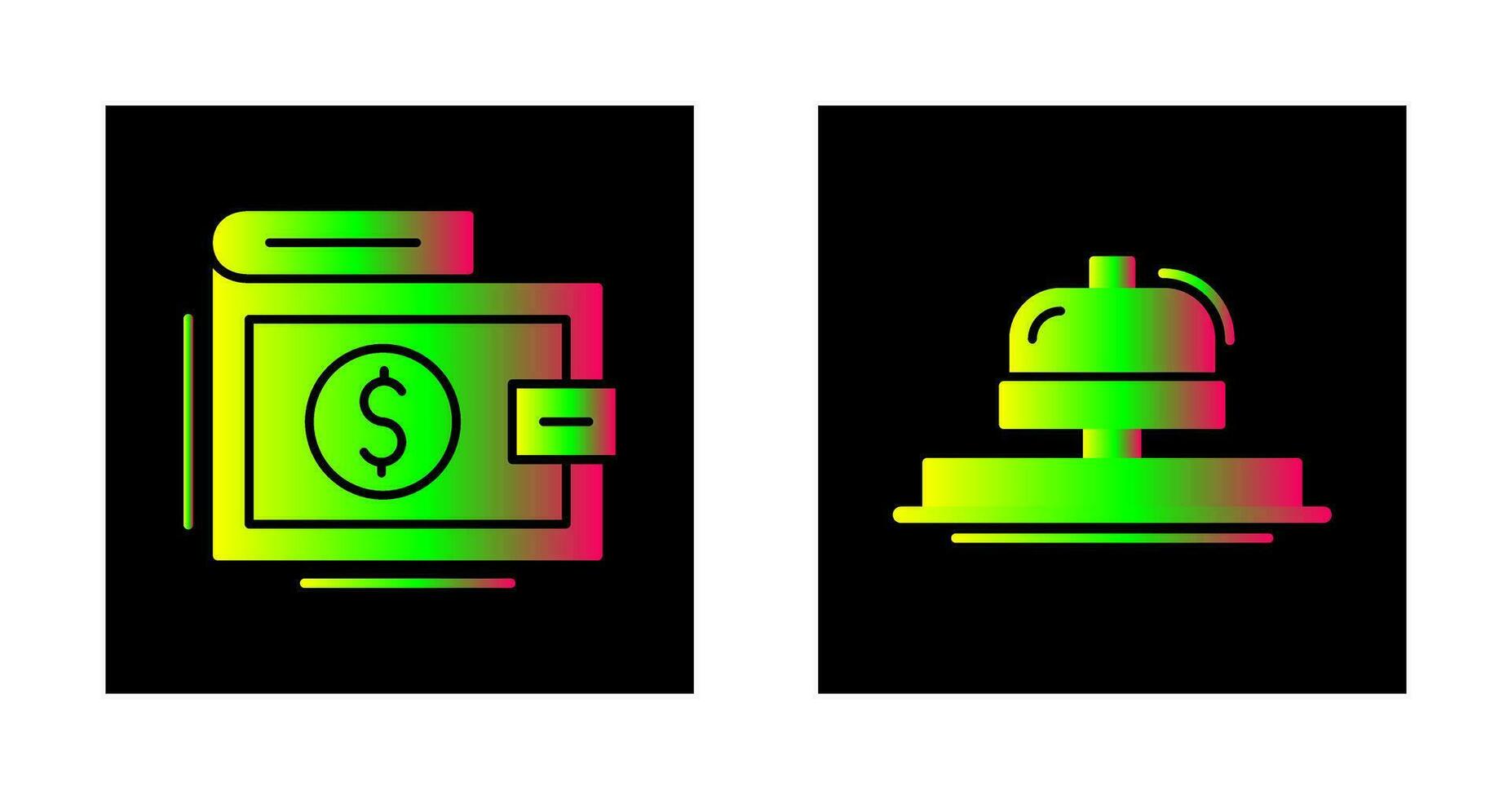 Wallet and Bell Icon vector