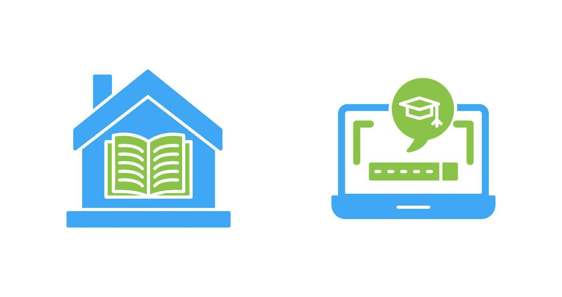 Digital Learning and Homeschooling Icon vector