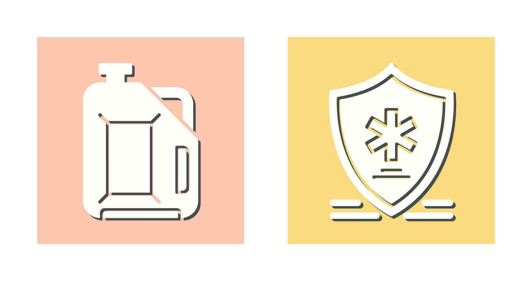 Jerrycan and Medical Symbol Icon vector