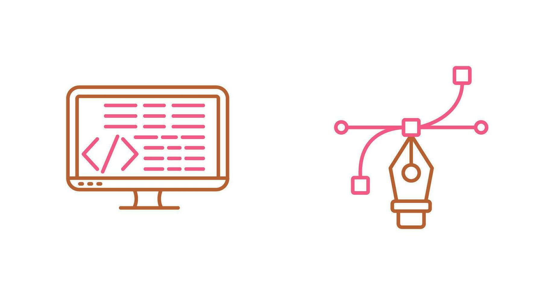 codificación y vector icono