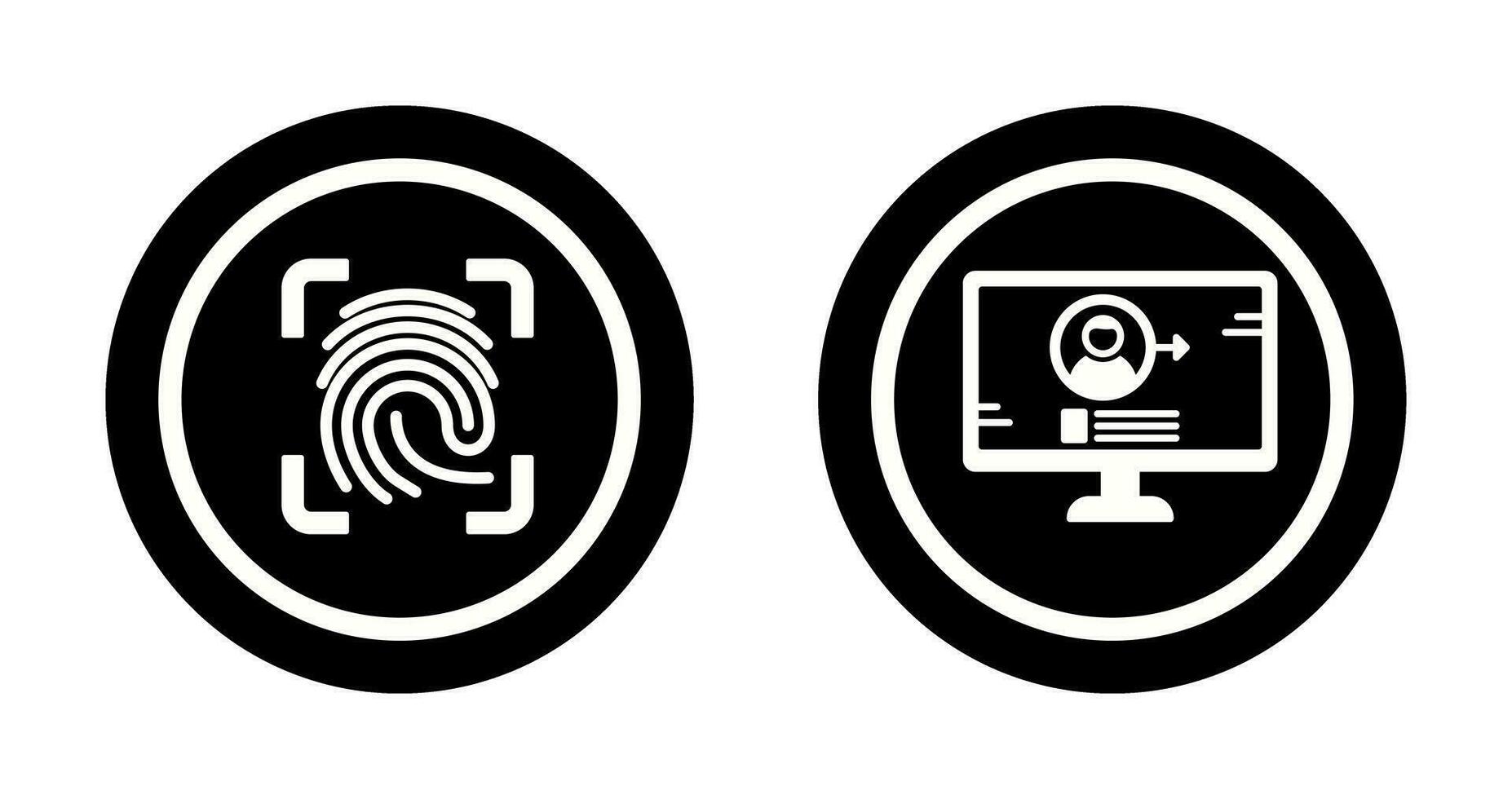 Log and Finger Print Icon vector