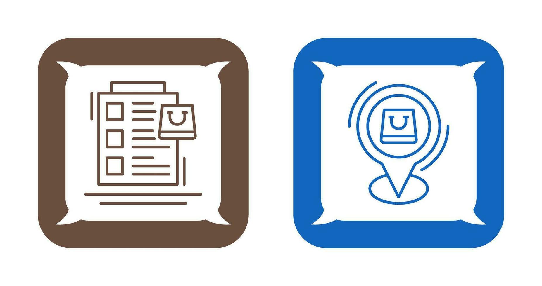 Wish List and Shop Location Icon vector